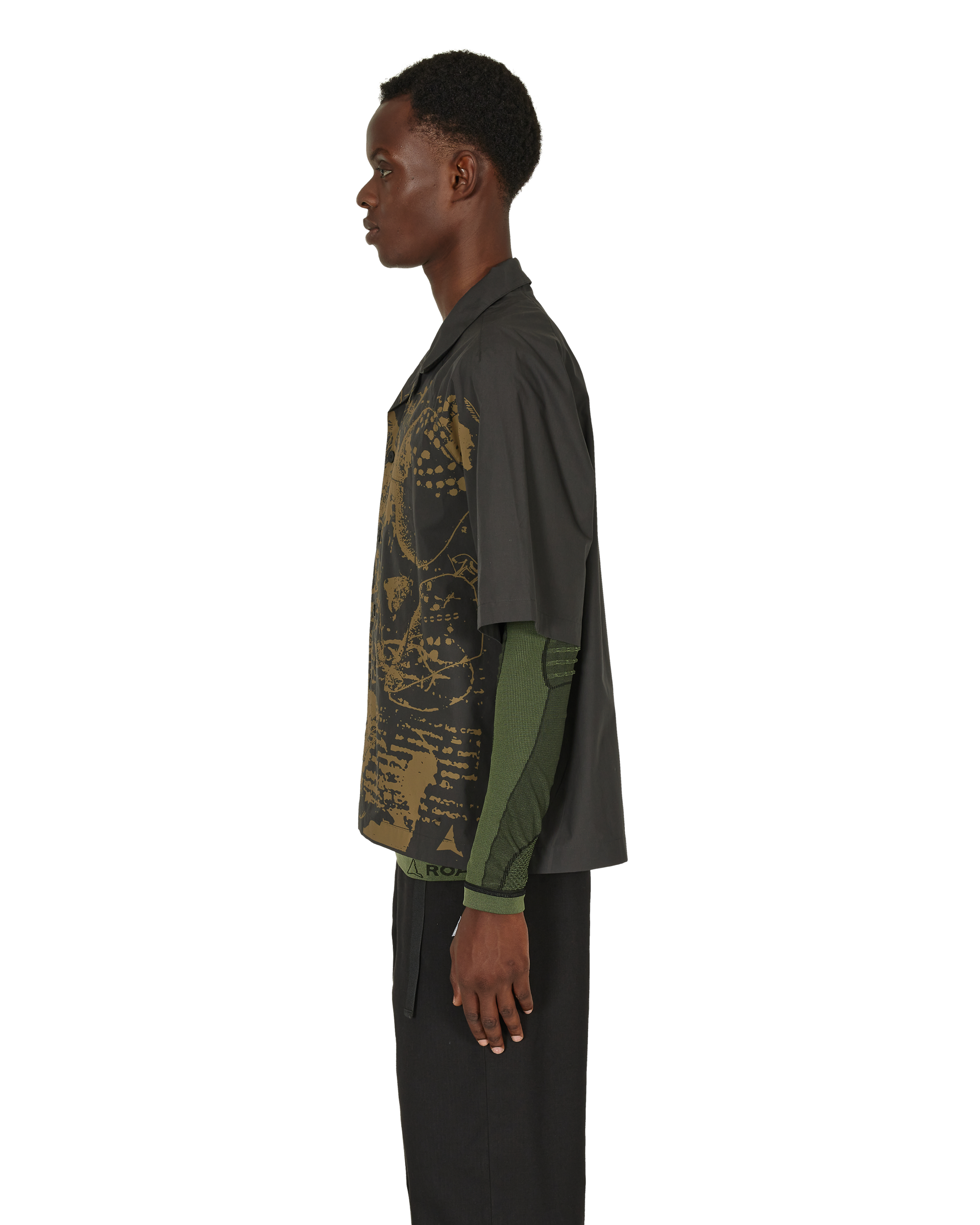ROA Camp Short Sleeve Shirt Print J278414-S-Black 2