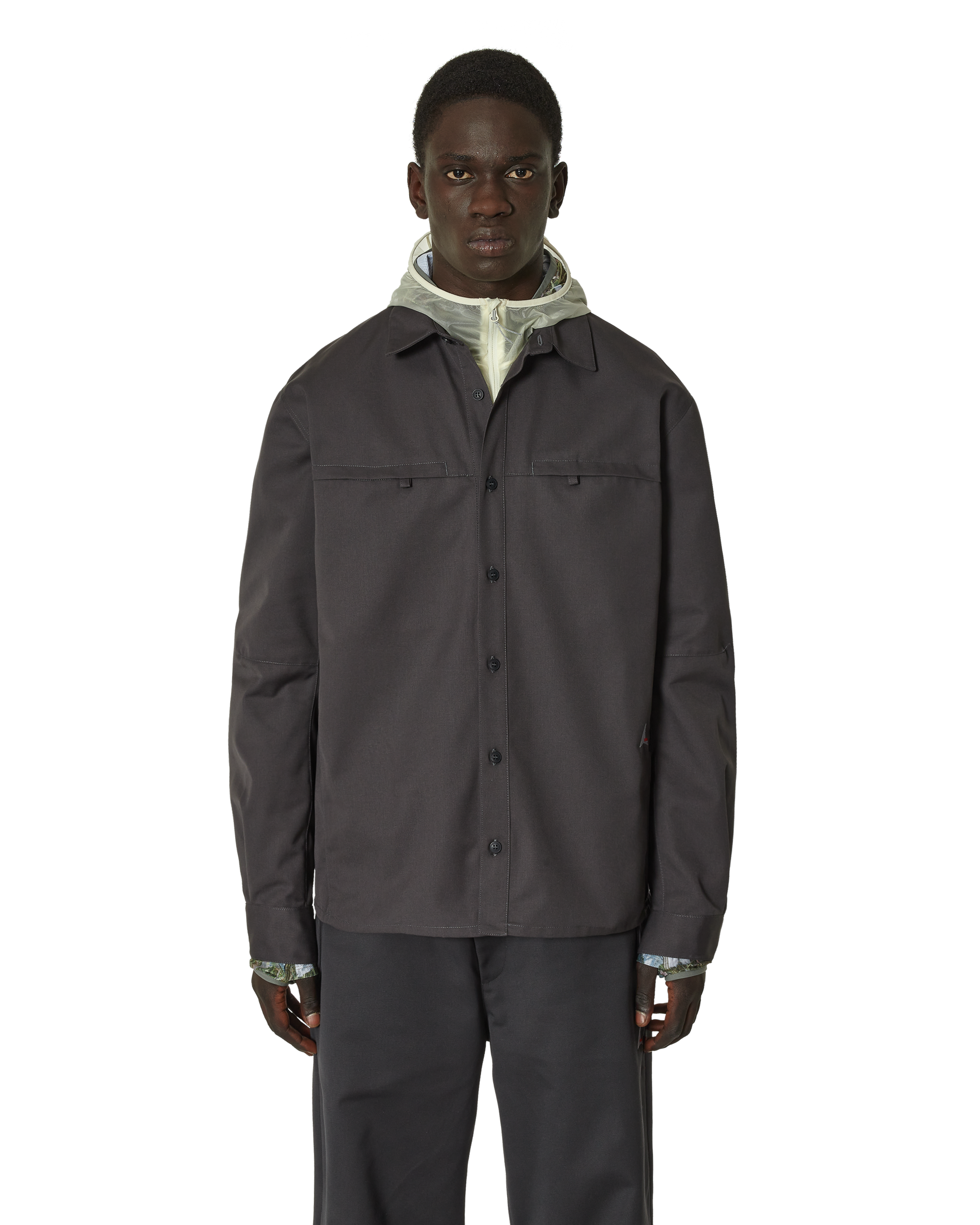 ROA Klopman Paneling Shirt J294302-S-Black front