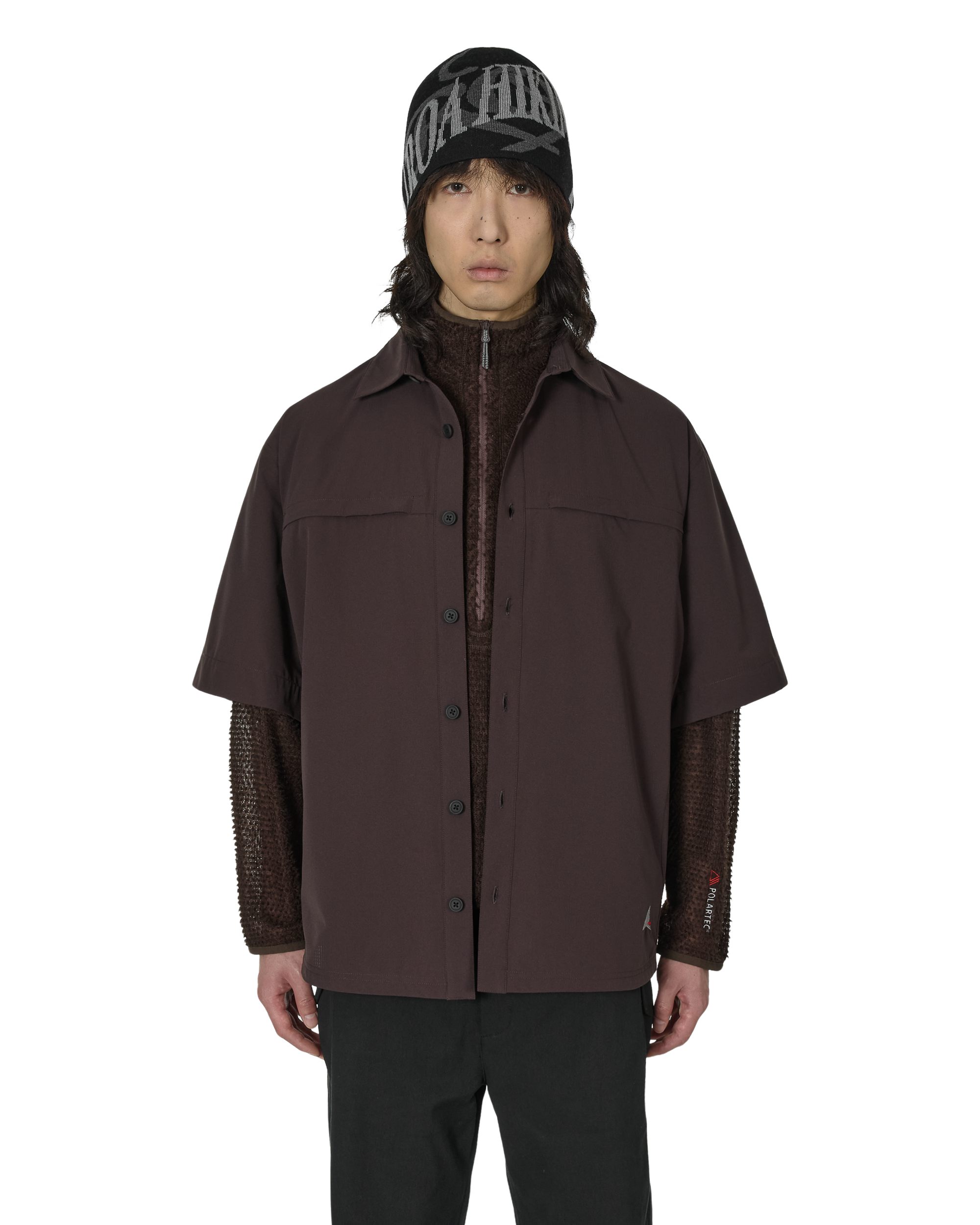ROA Dot Air Shirt J302065-S-Brown front