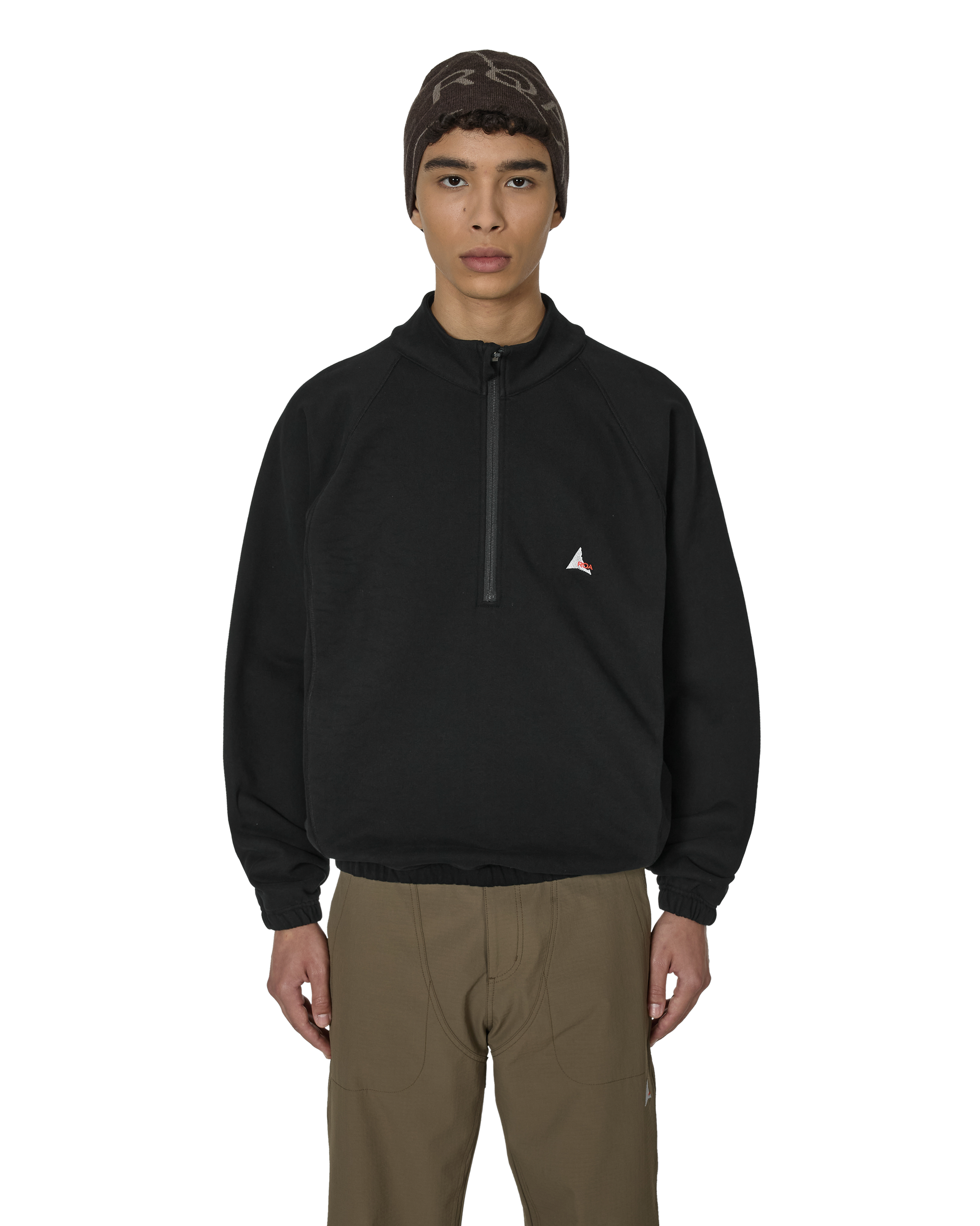 ROA Heavy Half Zip J302073-XL-Black front