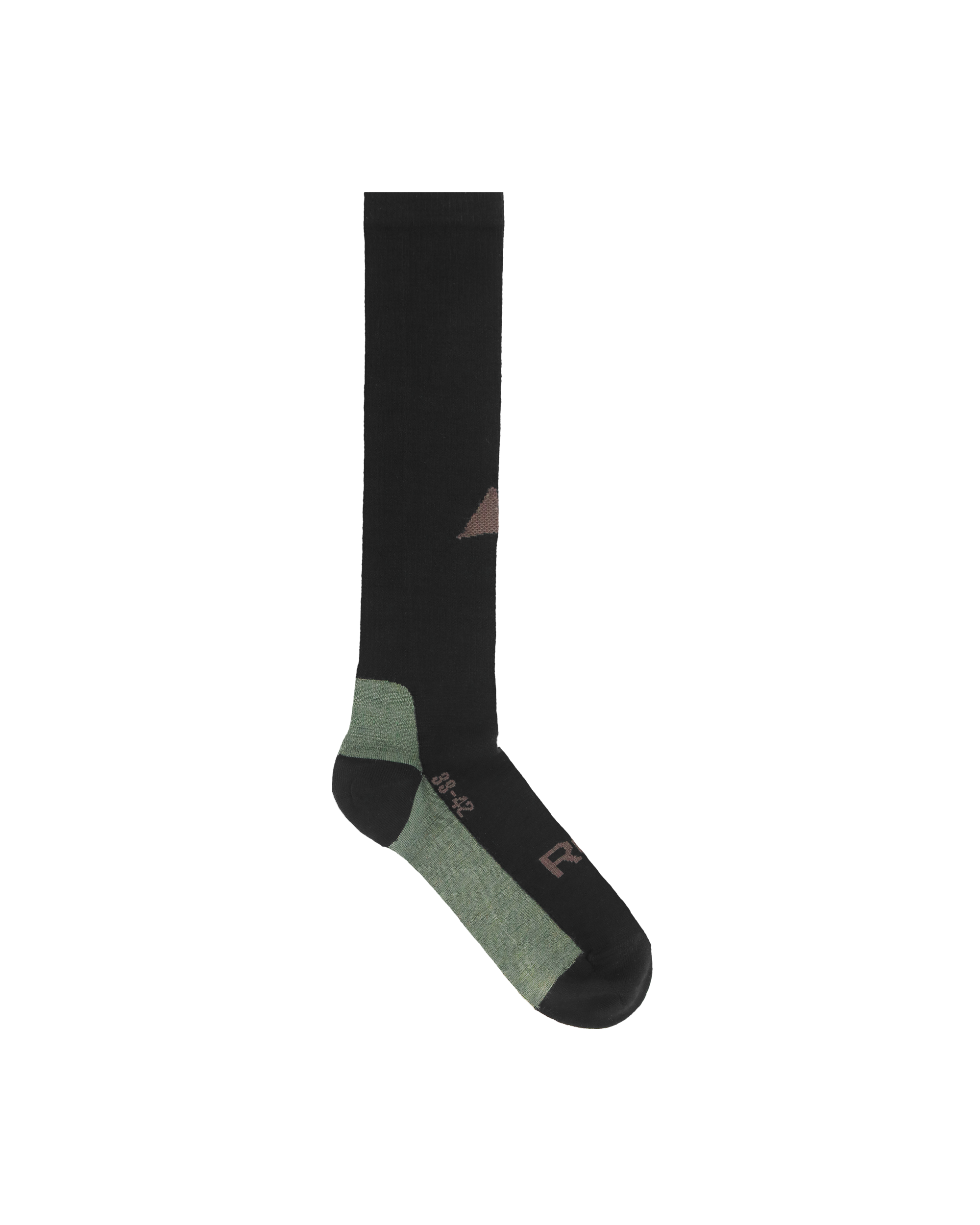 ROA Logo Wool High Socks J302838-43-46-Black front