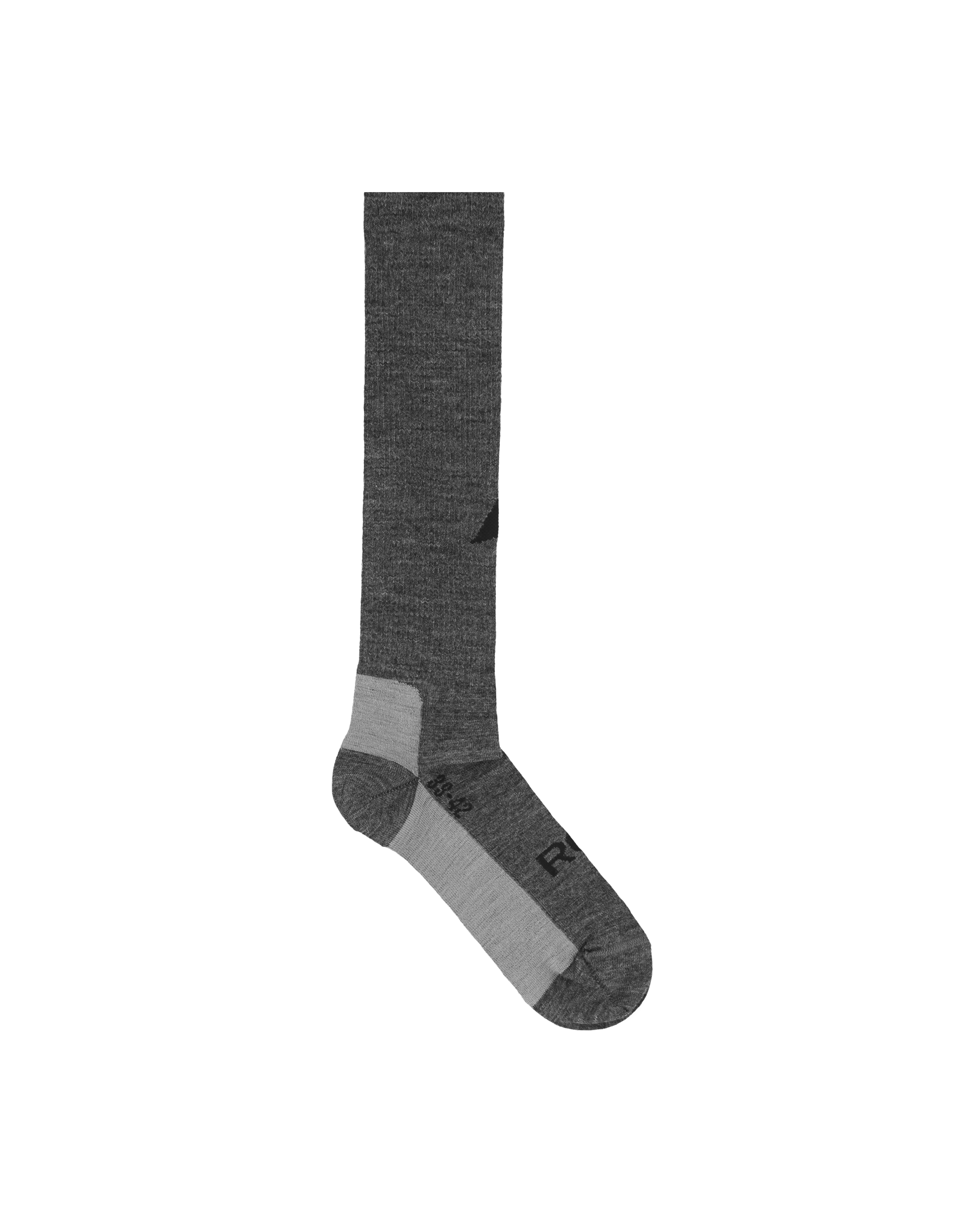 ROA Logo Wool High Socks J302839-43-46-Grey front