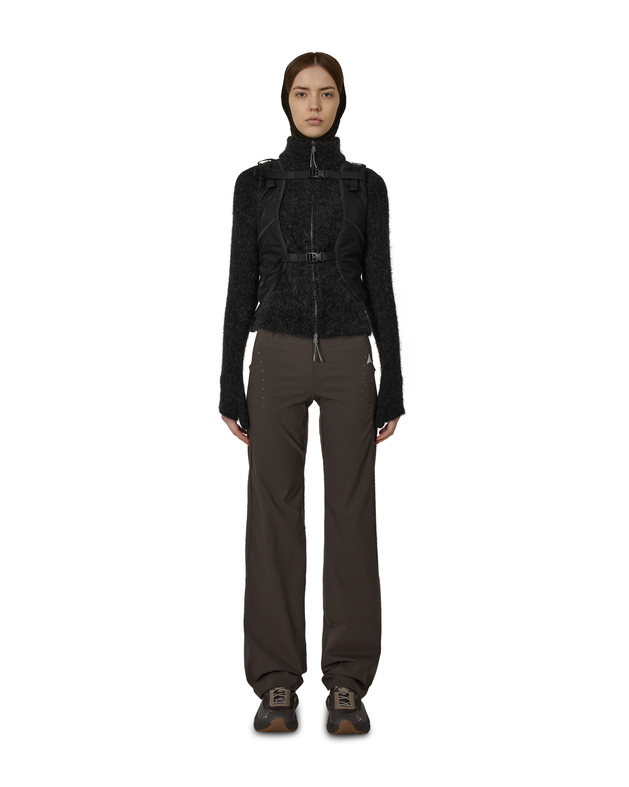 ROA Marva Compression Flared Pants J315852-XS-Brown 4