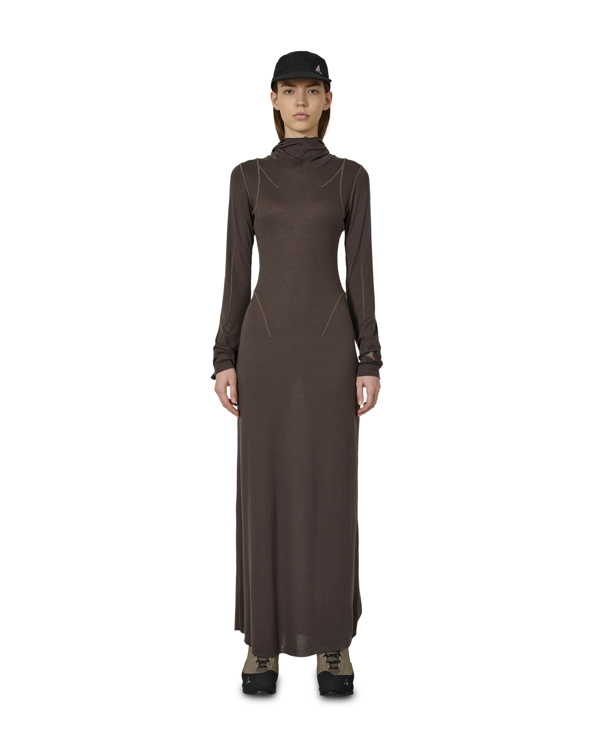 ROA Themba Sheer Hooded Dress J315899-XS-Grey front