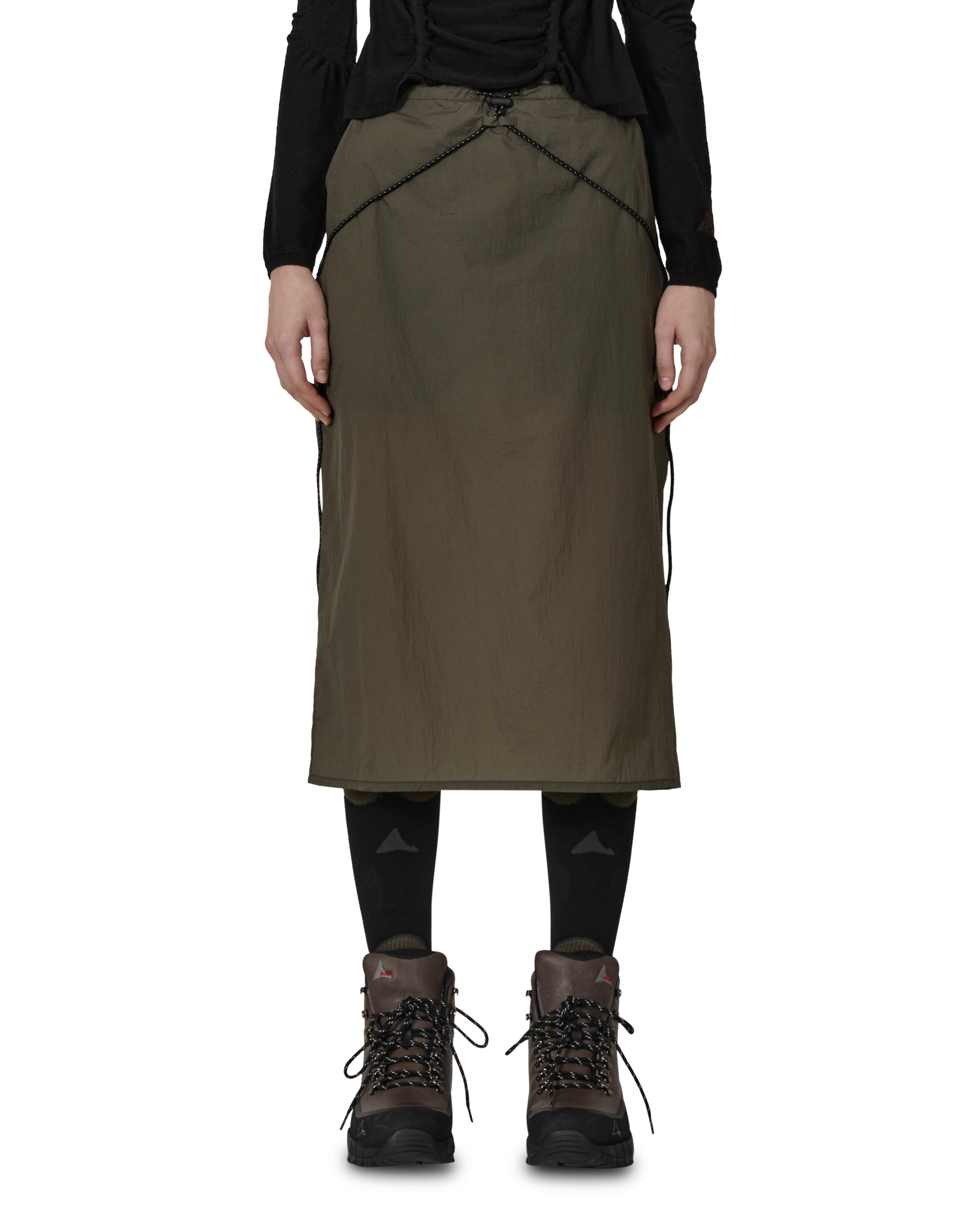 ROA Gly See Through Mid Skirt J315901-XS-Green front