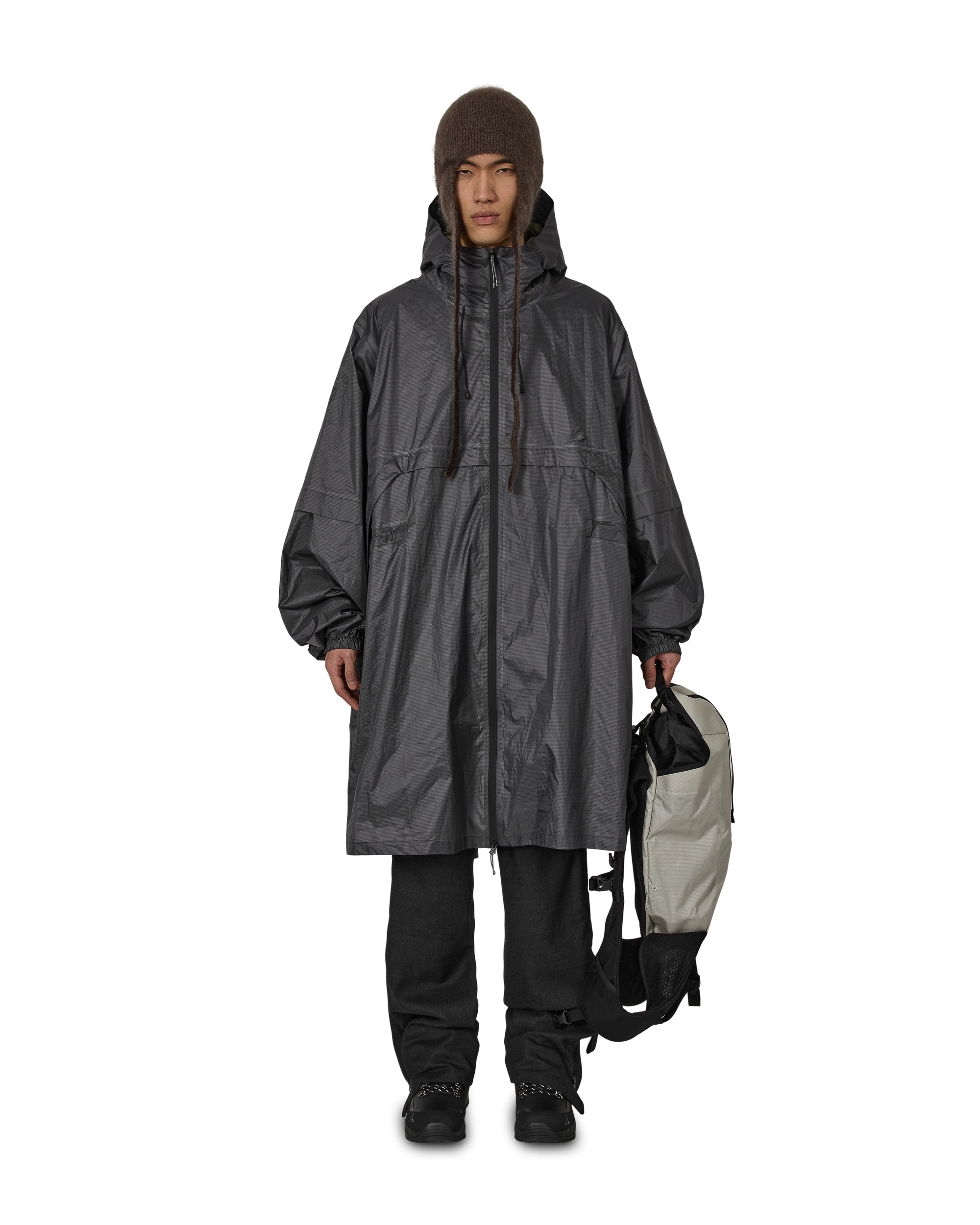 ROA Surface Packable Grid Rain Coat J315914-M-Grey 4