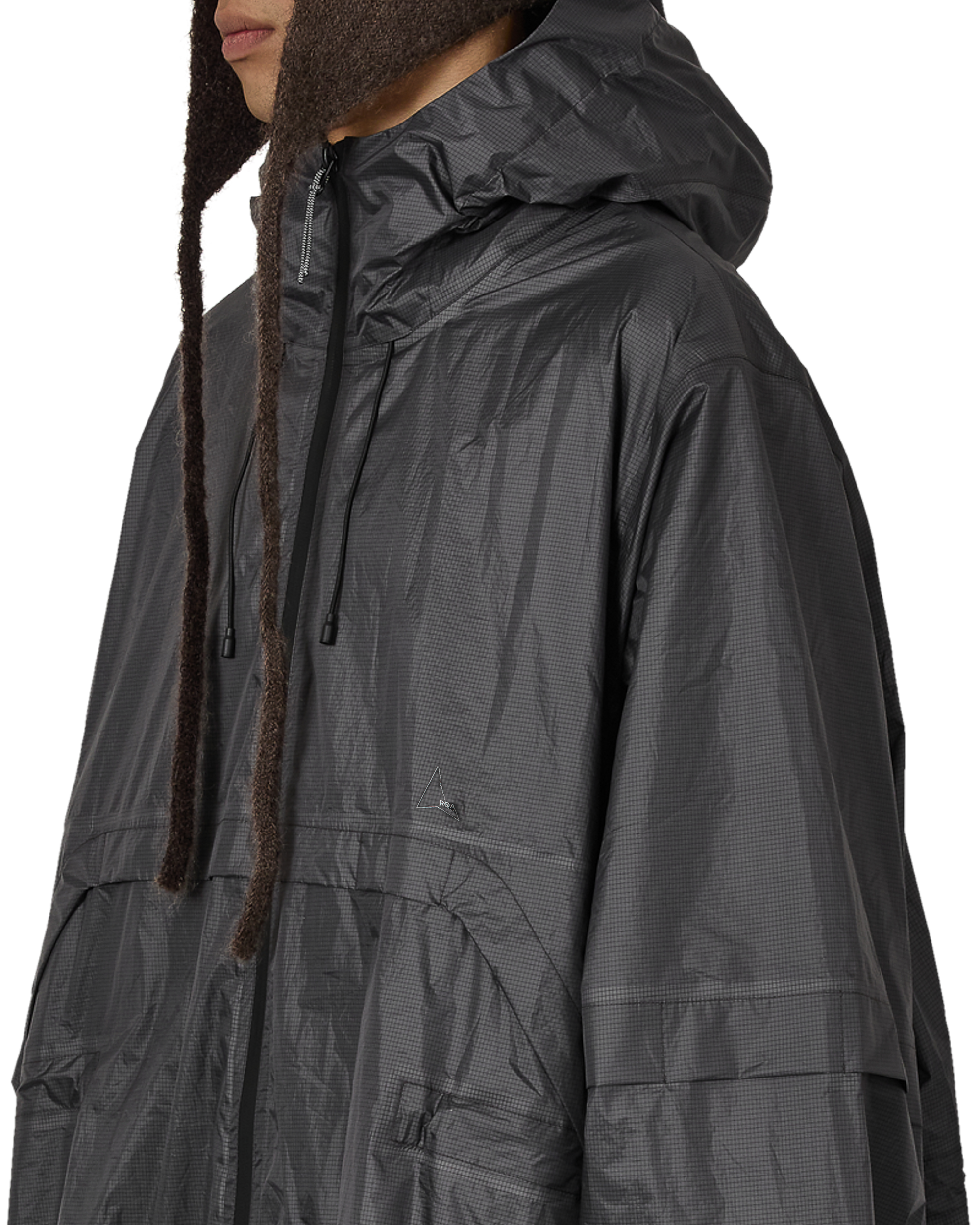 ROA Surface Packable Grid Rain Coat J315914-M-Grey 5
