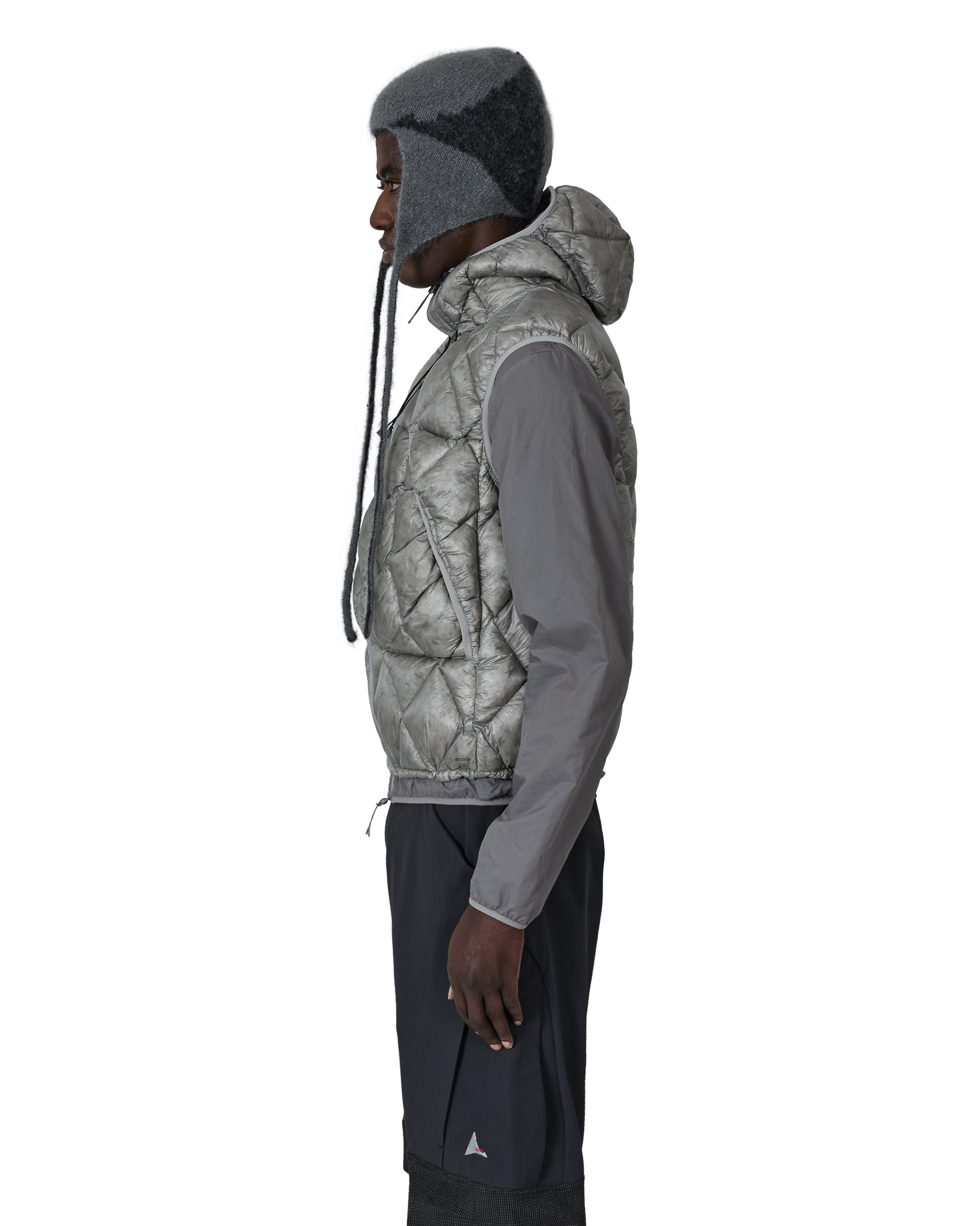 ROA Nuna 800 Fill Power Hooded Down Vest J315915-M-Grey 2