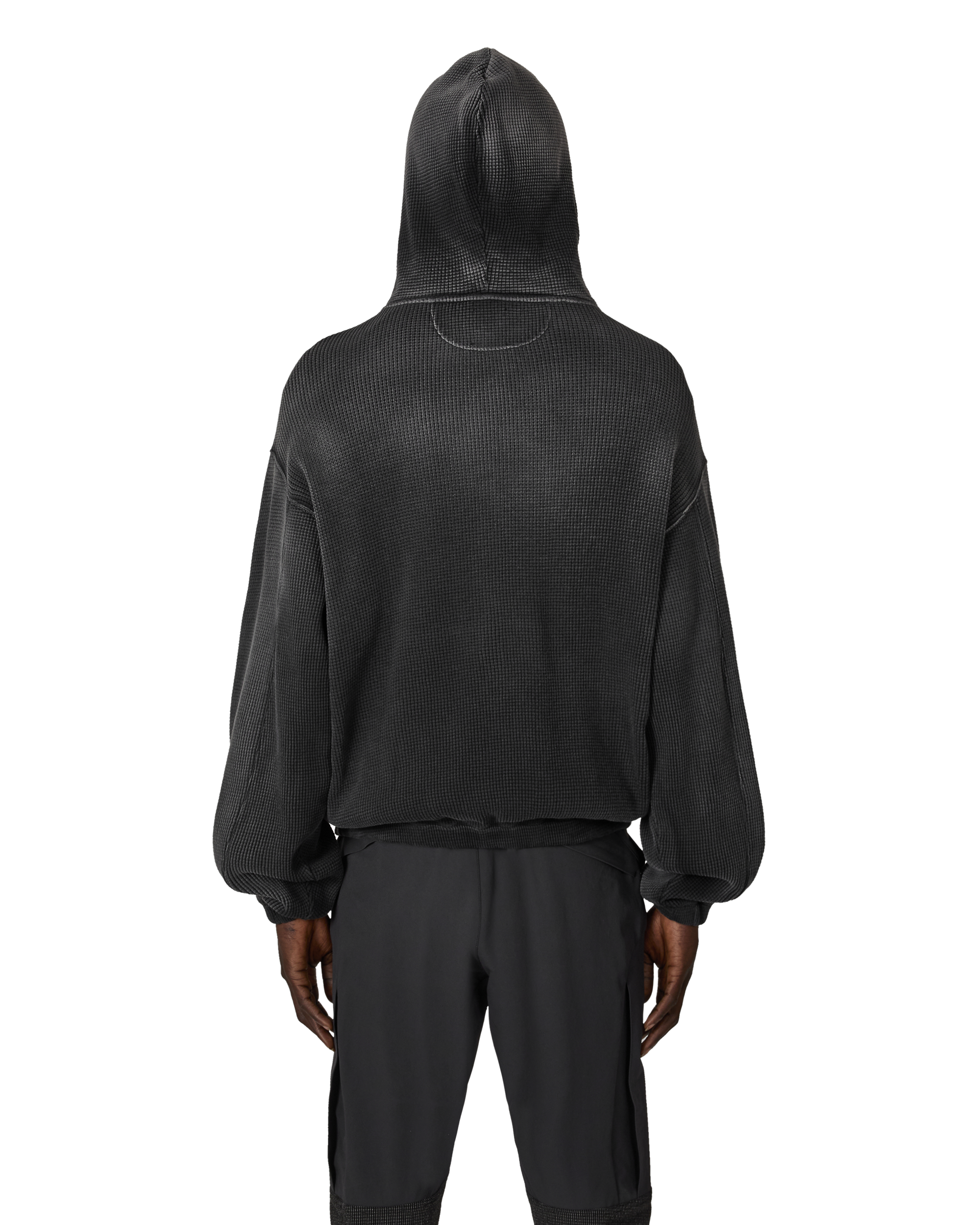 ROA Bee Sun Faded Waffle Zip Up Hoodie J316802-S-Black 3