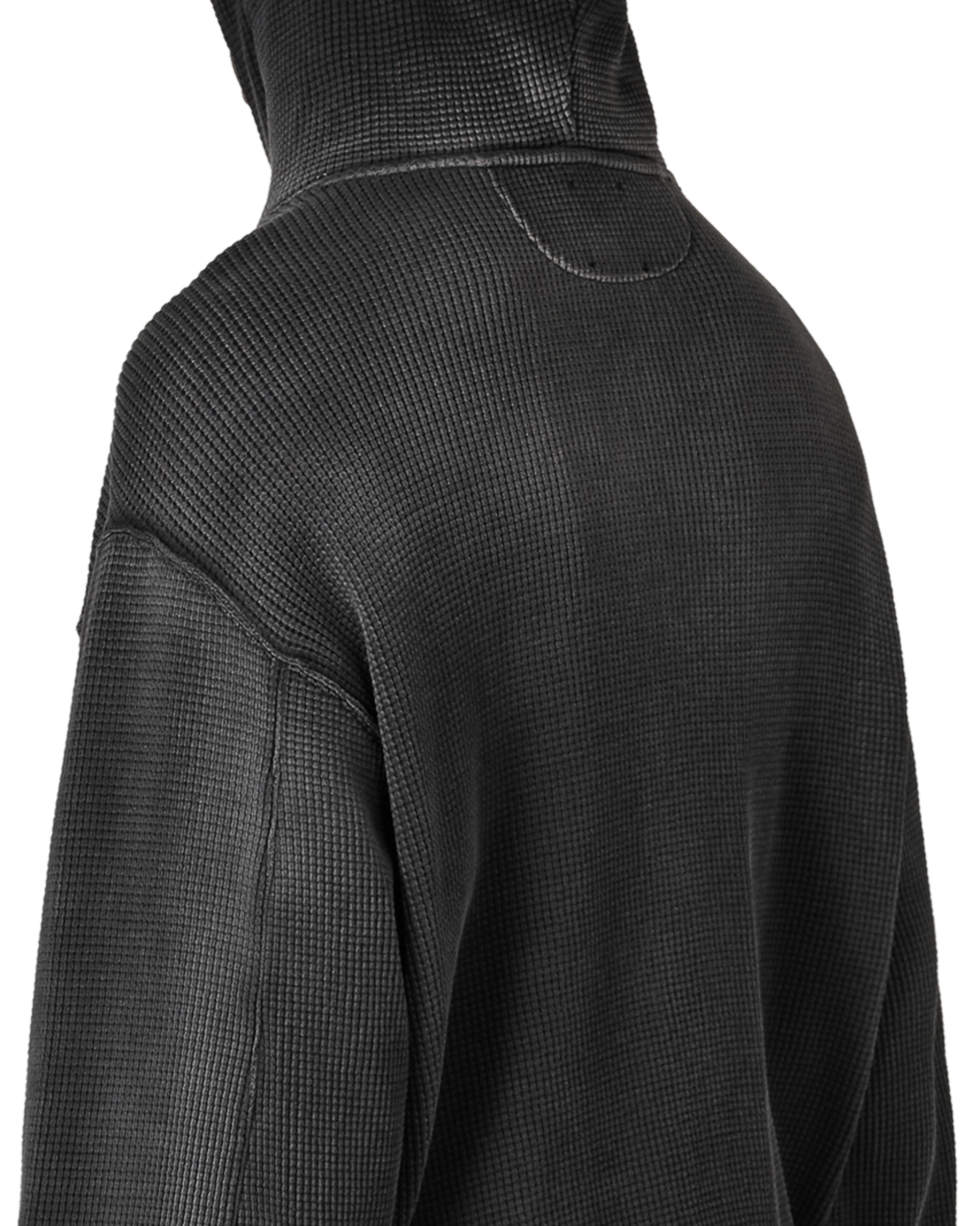 ROA Bee Sun Faded Waffle Zip Up Hoodie J316802-S-Black 7