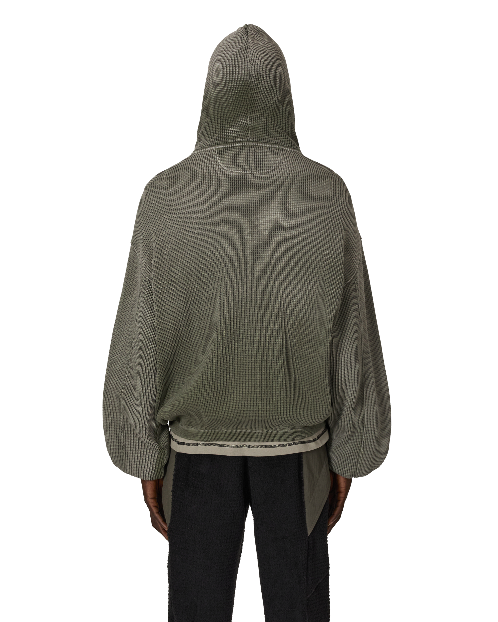ROA Bee Sun Faded Waffle Zip Up Hoodie J316803-S-Green 3