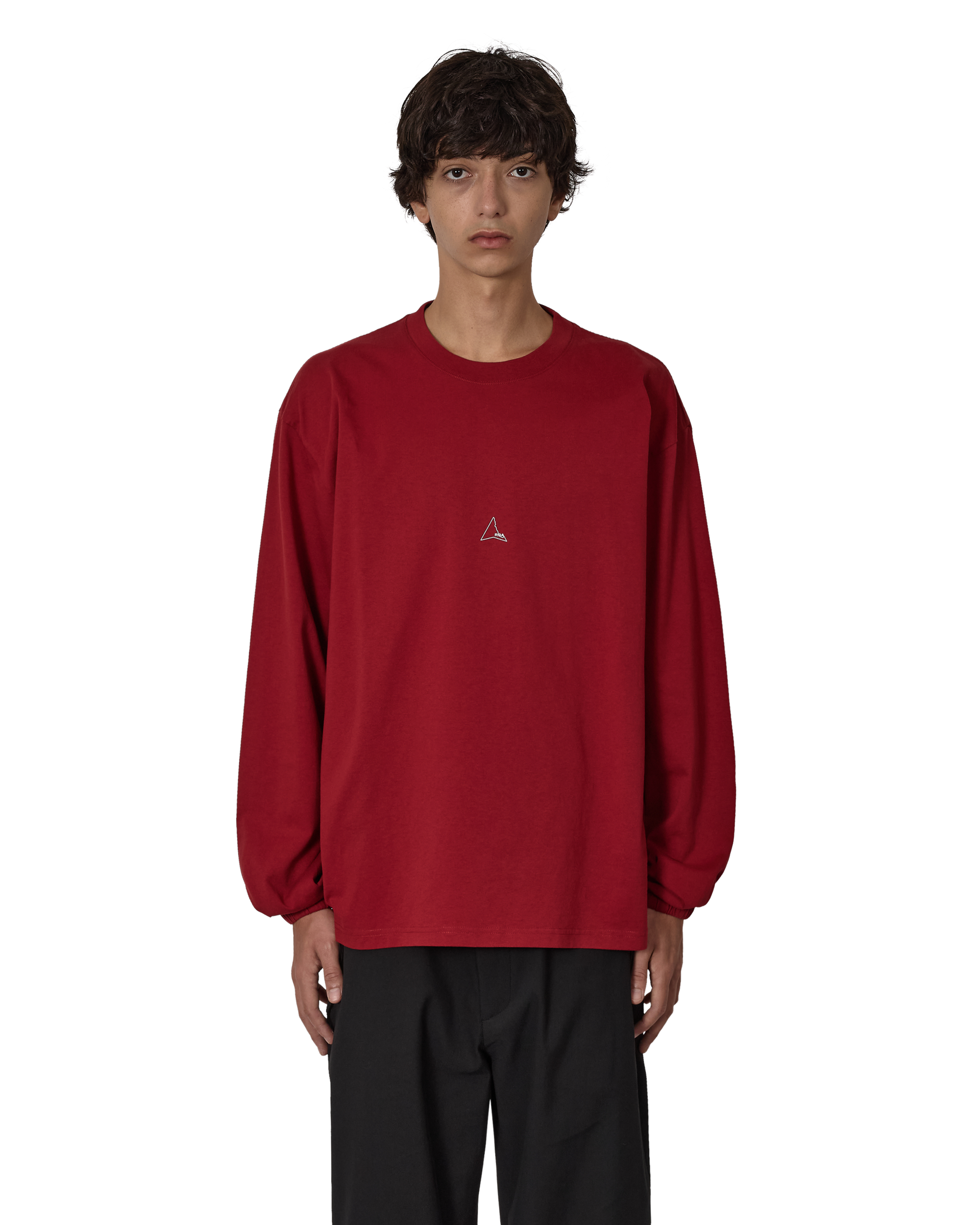 ROA Logo Organic Long Sleeve J316793-M-Red front