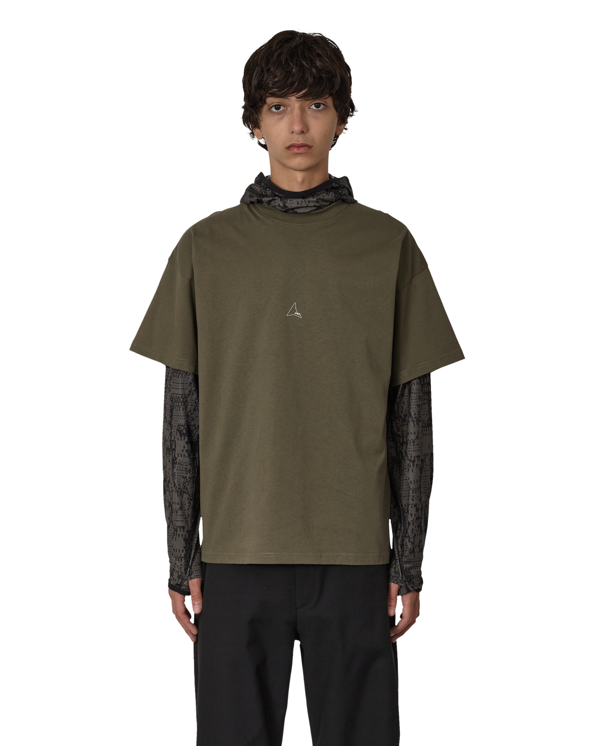 ROA Logo Organic T Shirt J316795-S-Green front