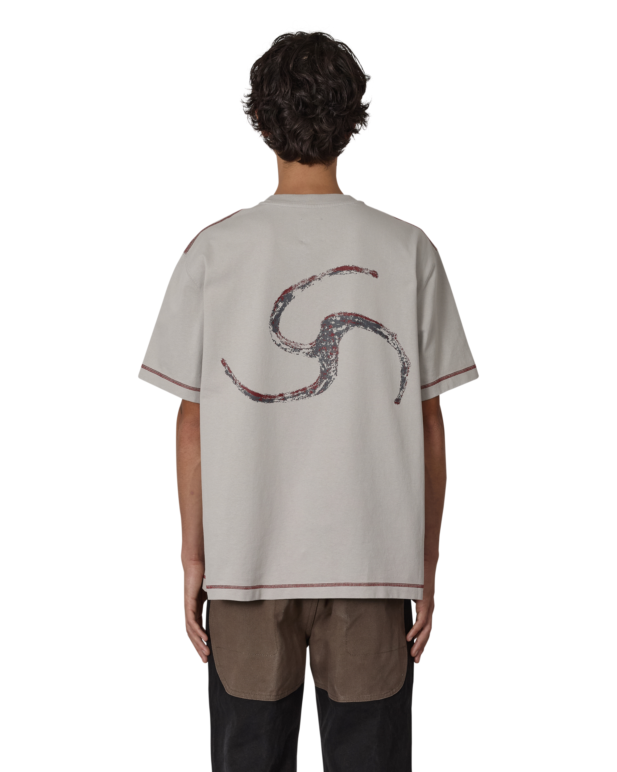 ROA Sticks Stitch Organic T Shirt J316807-S-Grey 3