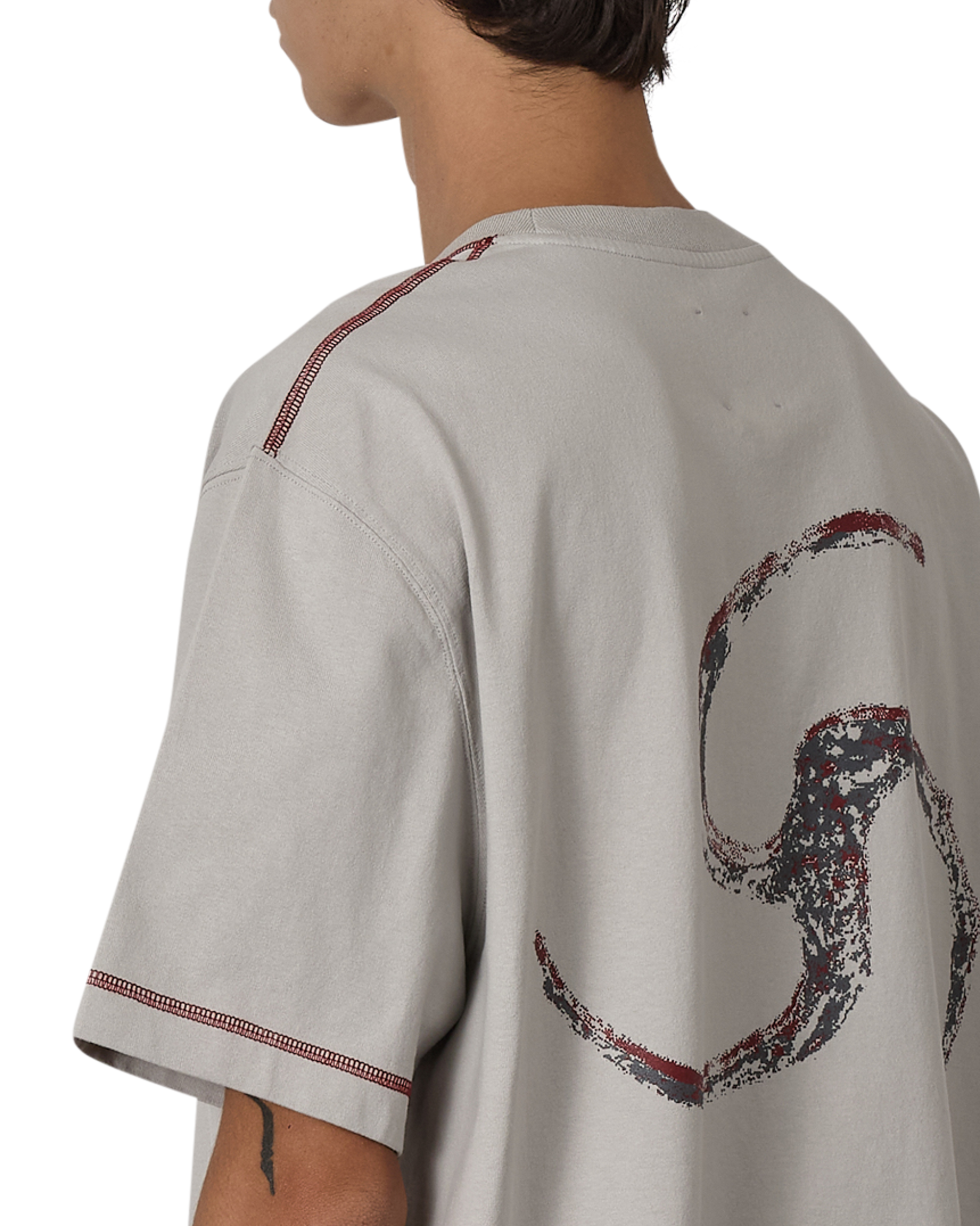 ROA Sticks Stitch Organic T Shirt J316807-S-Grey 7