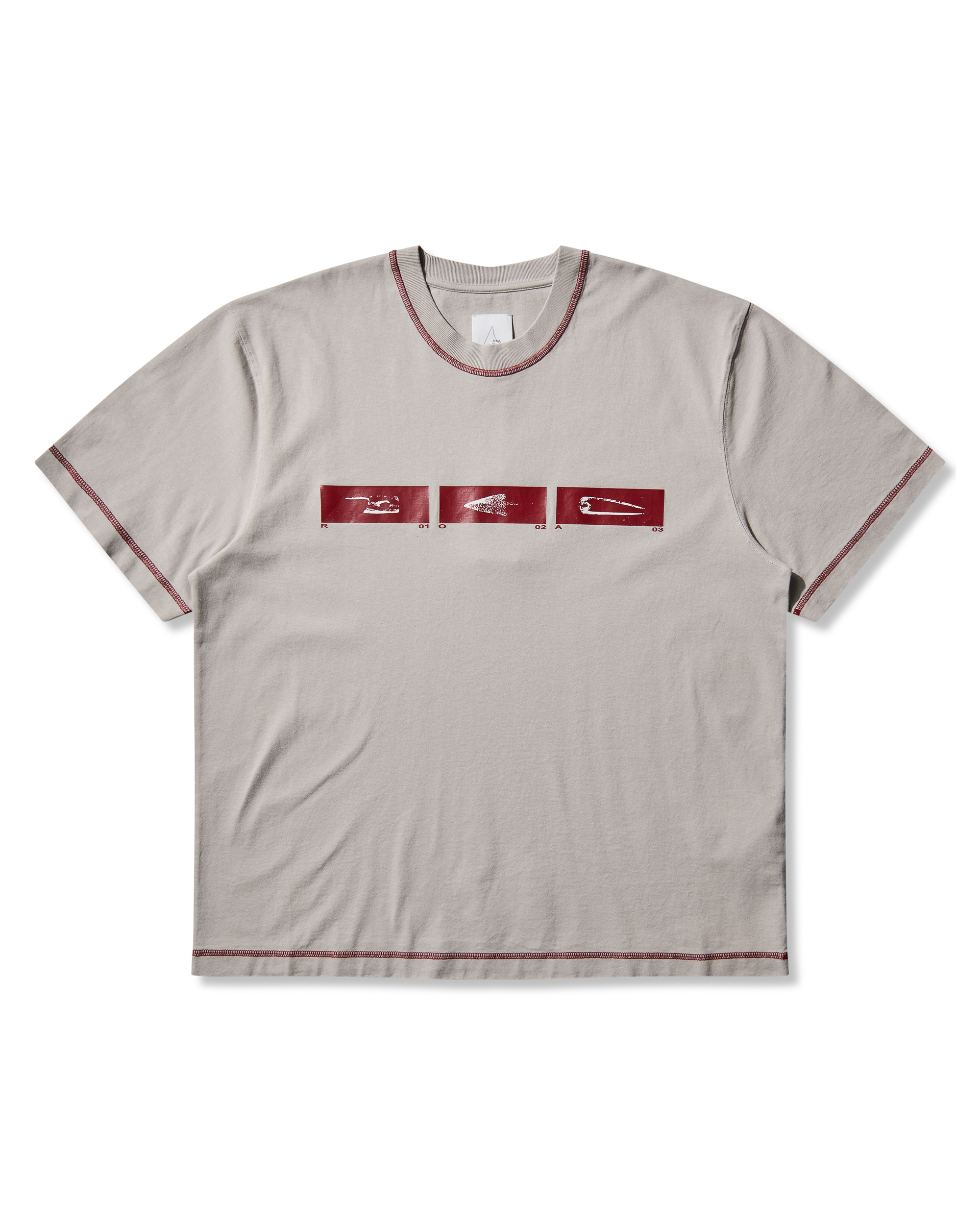 ROA Sticks Stitch Organic T Shirt J316807-S-Grey 9