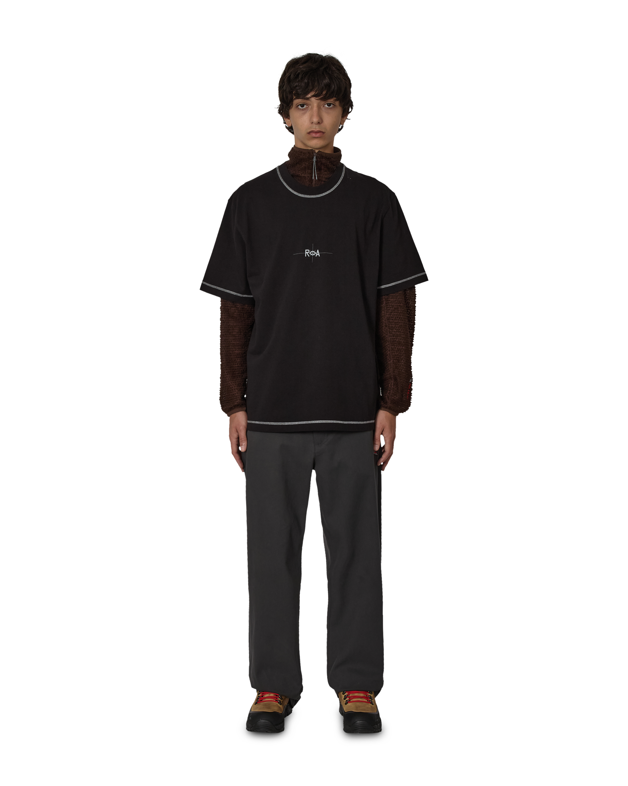 ROA Info Stitch Organic T Shirt J316808-S-Black 4