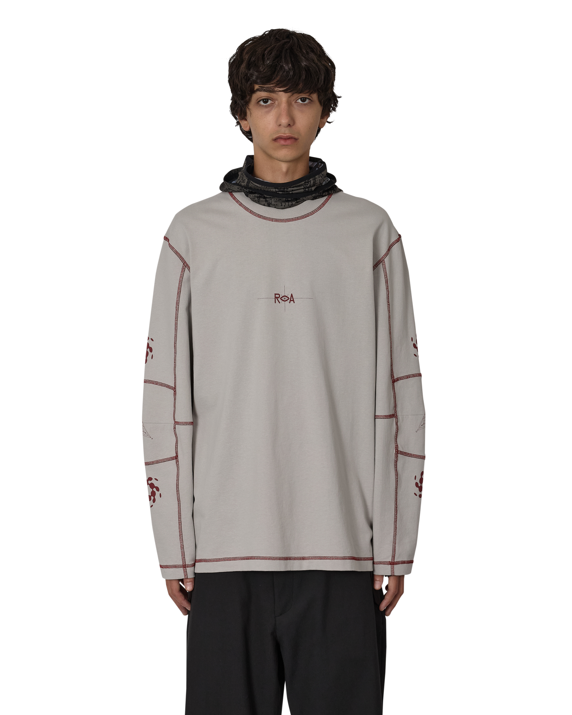 ROA Info Stitch Organic Long Sleeve J316810-S-Grey front