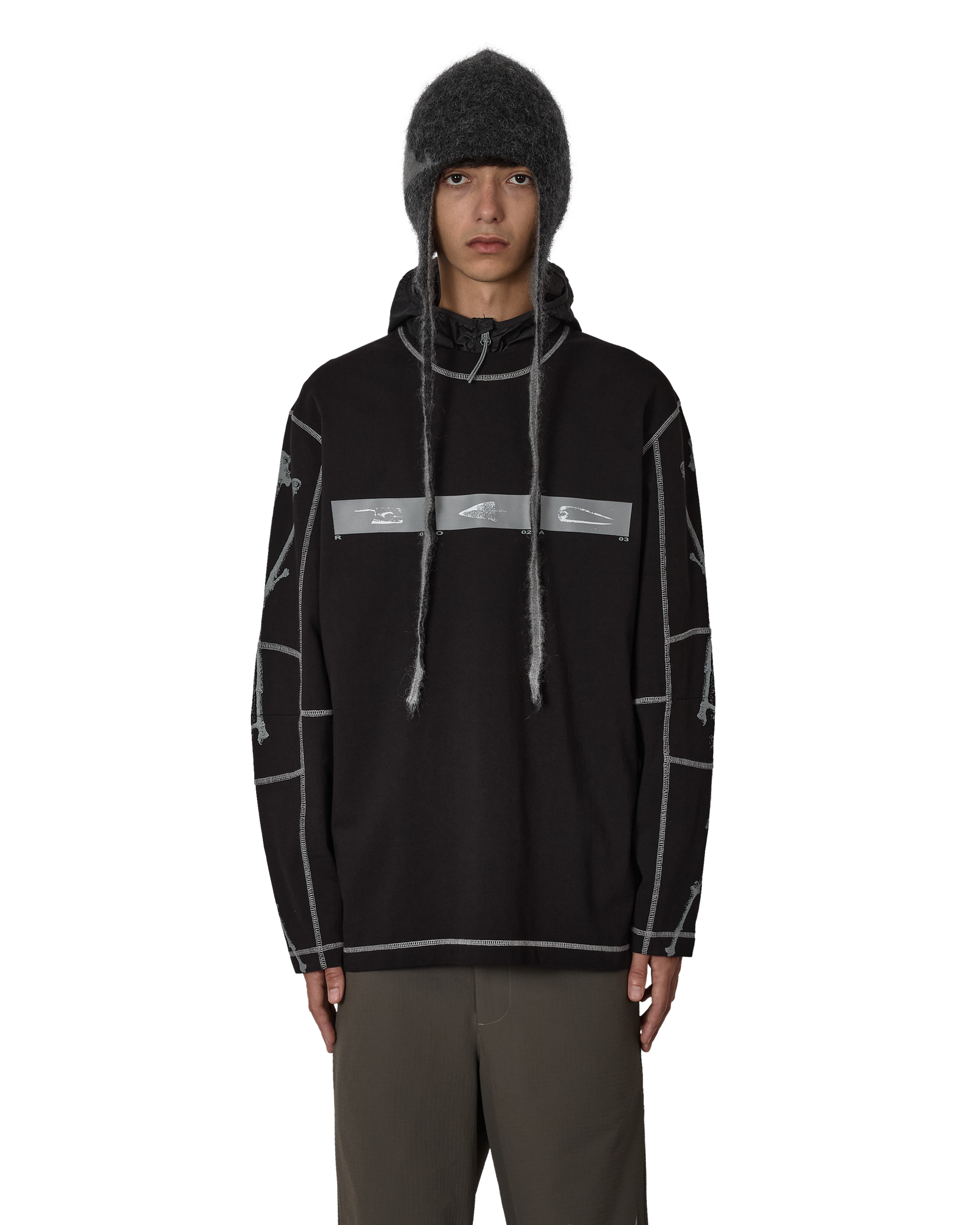 ROA Sticks Stitch Organic Long Sleeve J316811-S-Black front