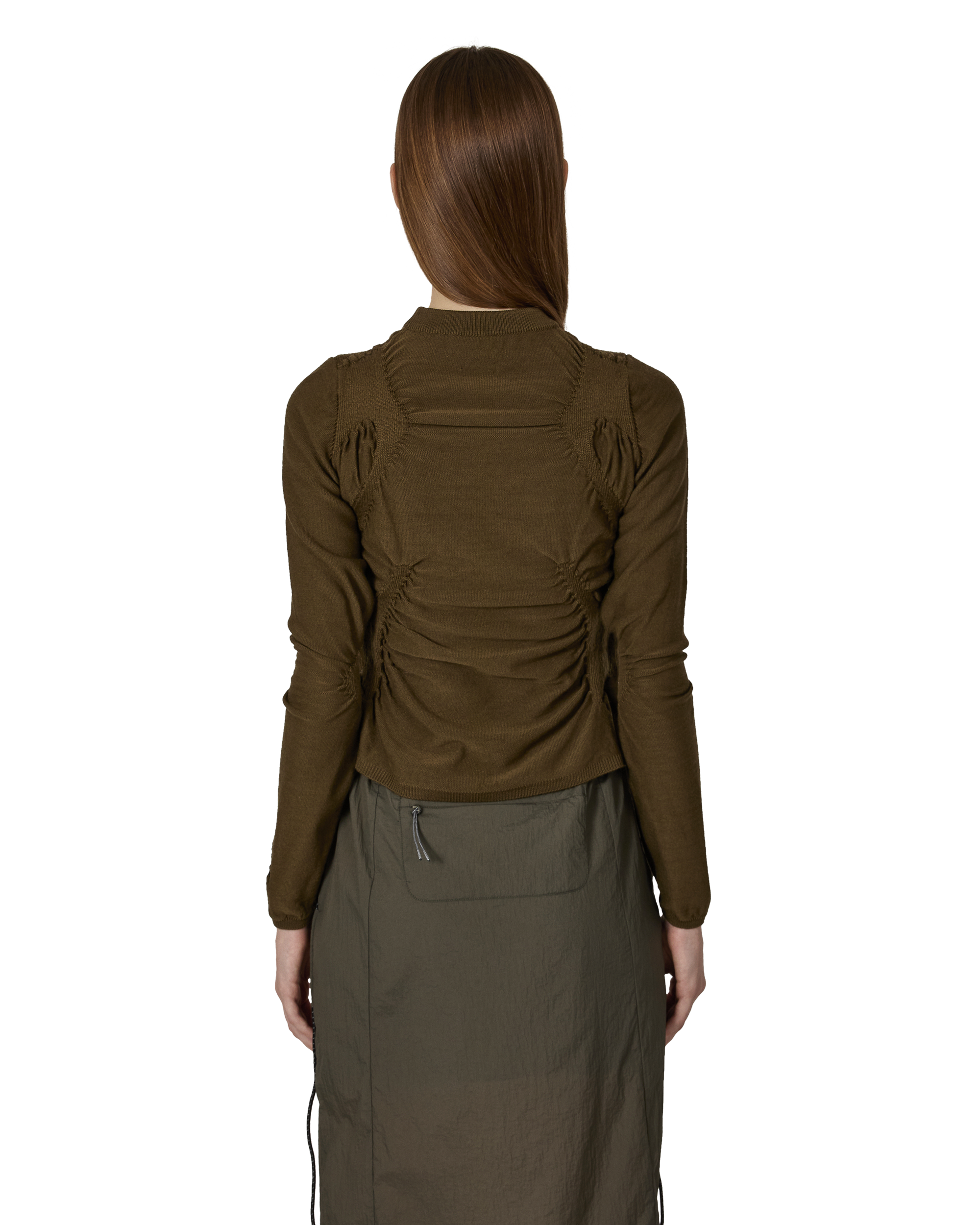 ROA Pinched Wool Knit Top J316867-S-Green 3