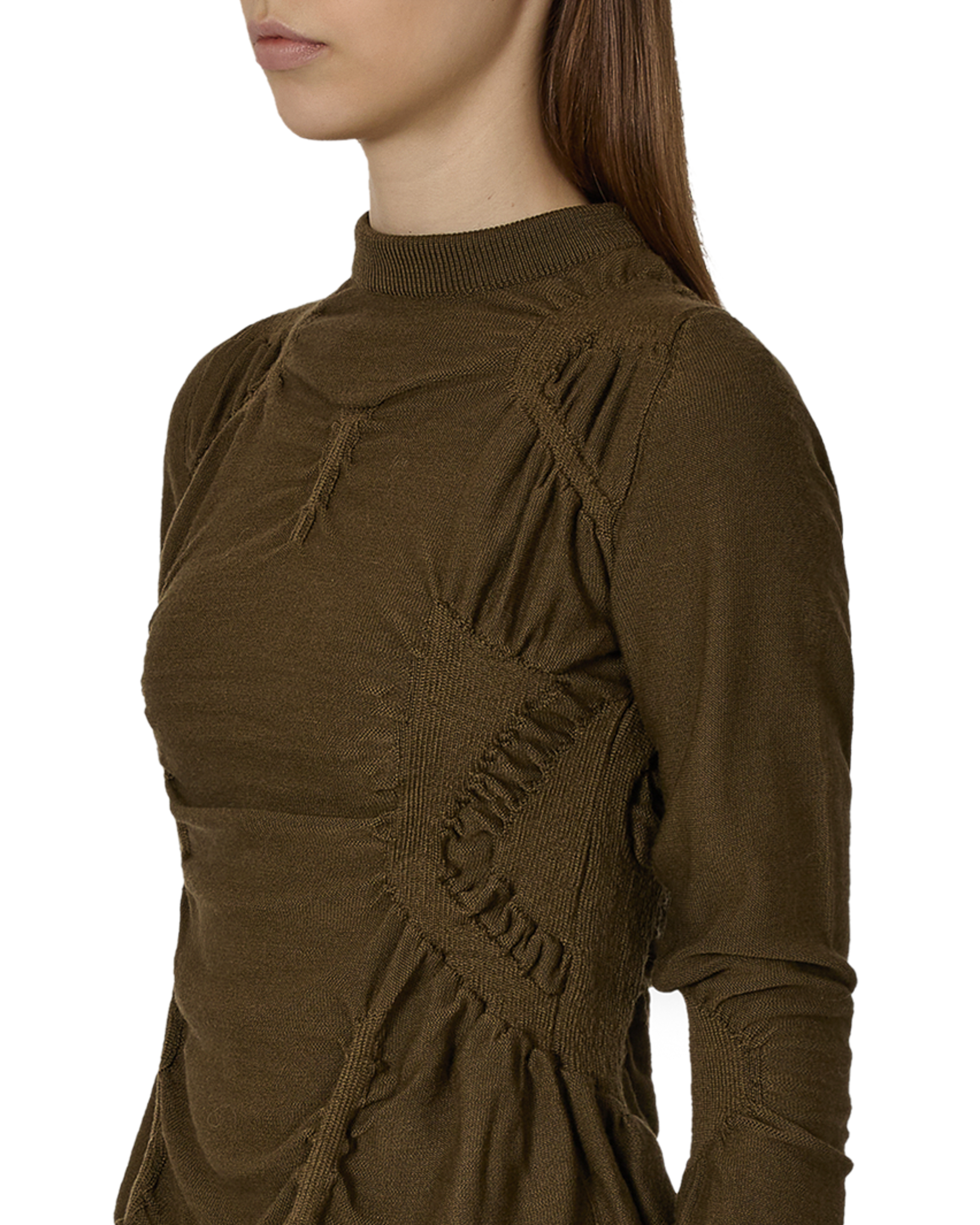 ROA Pinched Wool Knit Top J316867-S-Green 5