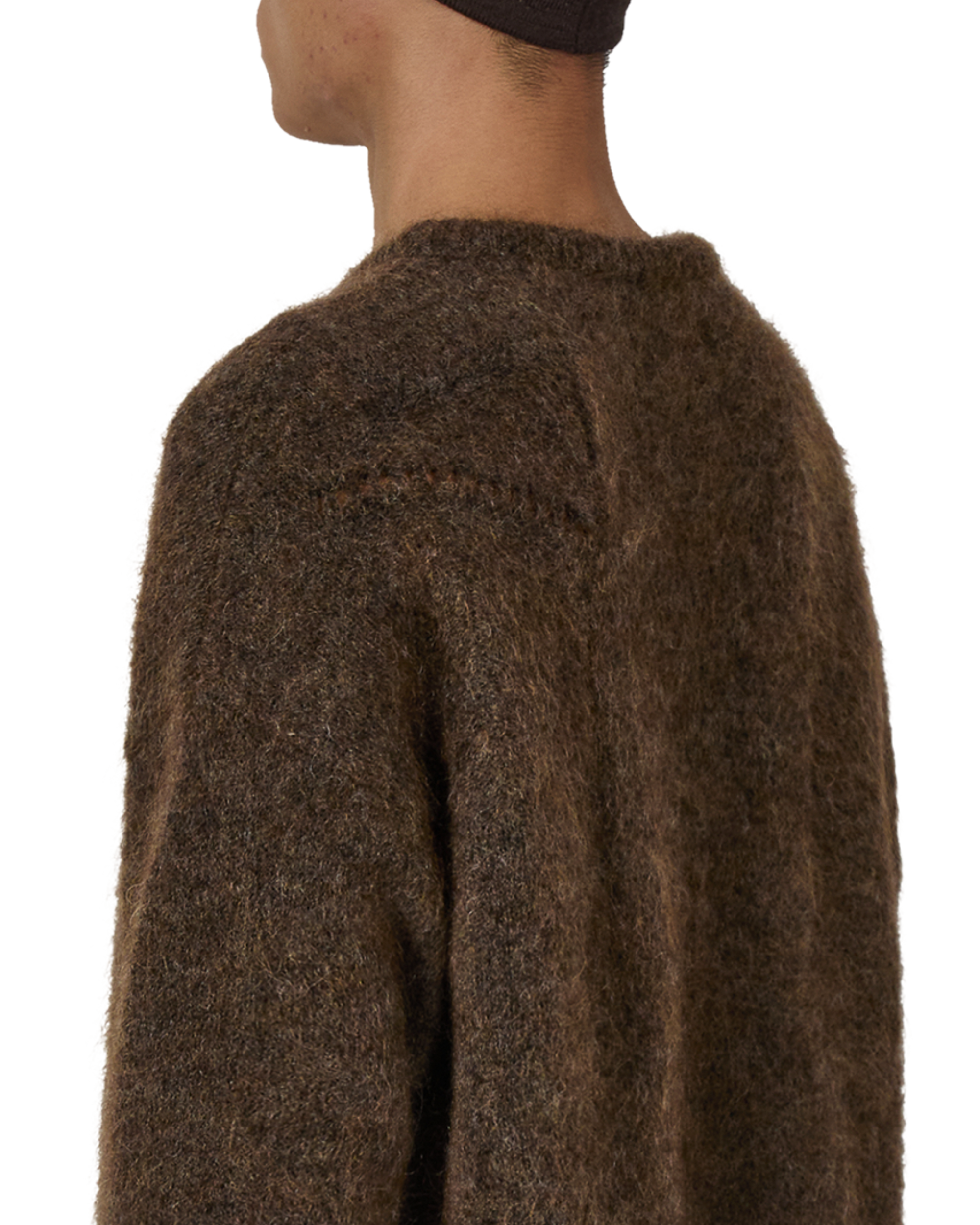 ROA Dropstitch Mohair Knit Crewneck J316886-S-Brown 7