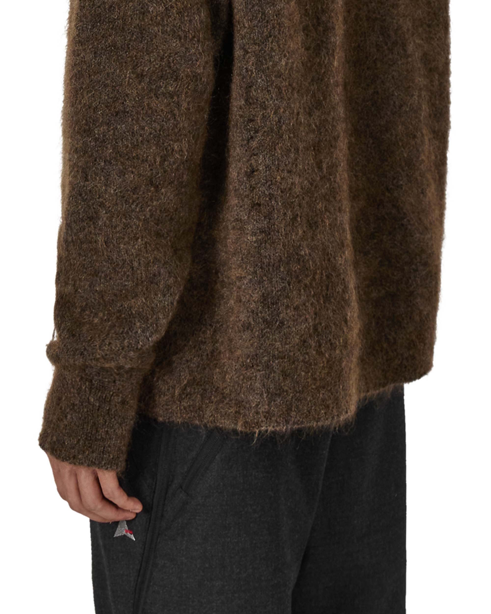 ROA Dropstitch Mohair Knit Crewneck J316886-S-Brown 8
