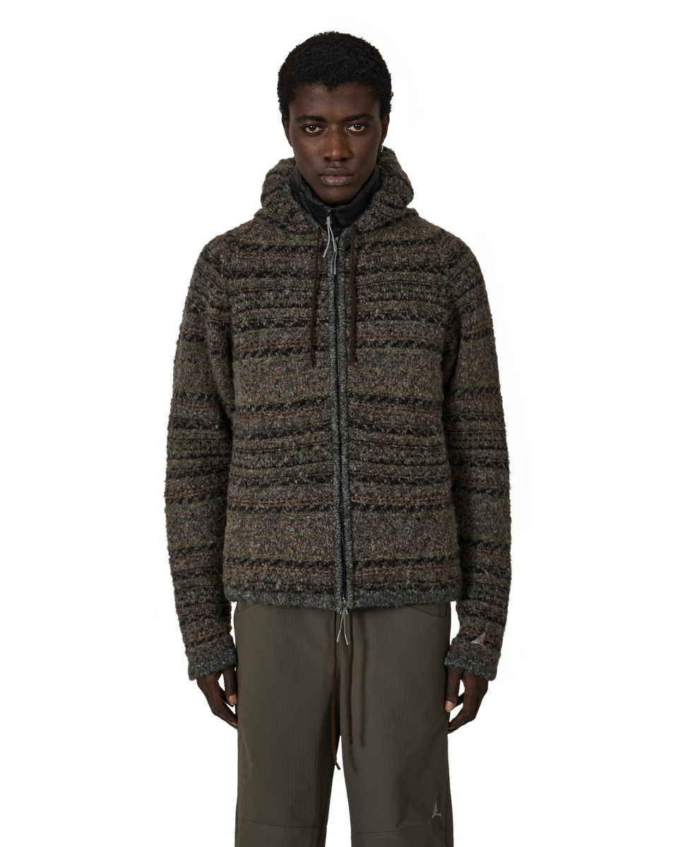 Fair Isle Felted Knit Zip Up Hoodie – ROA