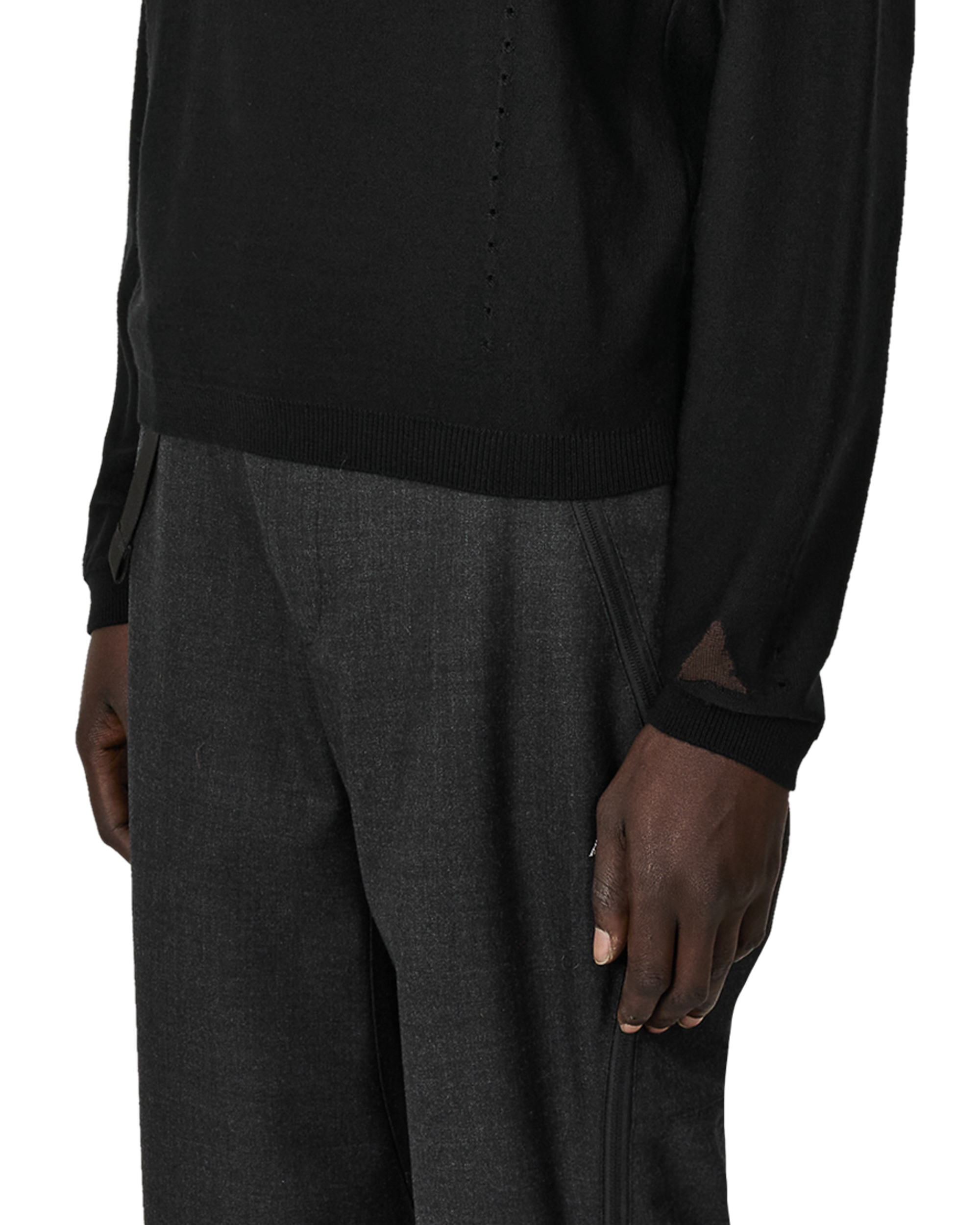 ROA Pinched Wool Knit Polo J316890-S-Black 6