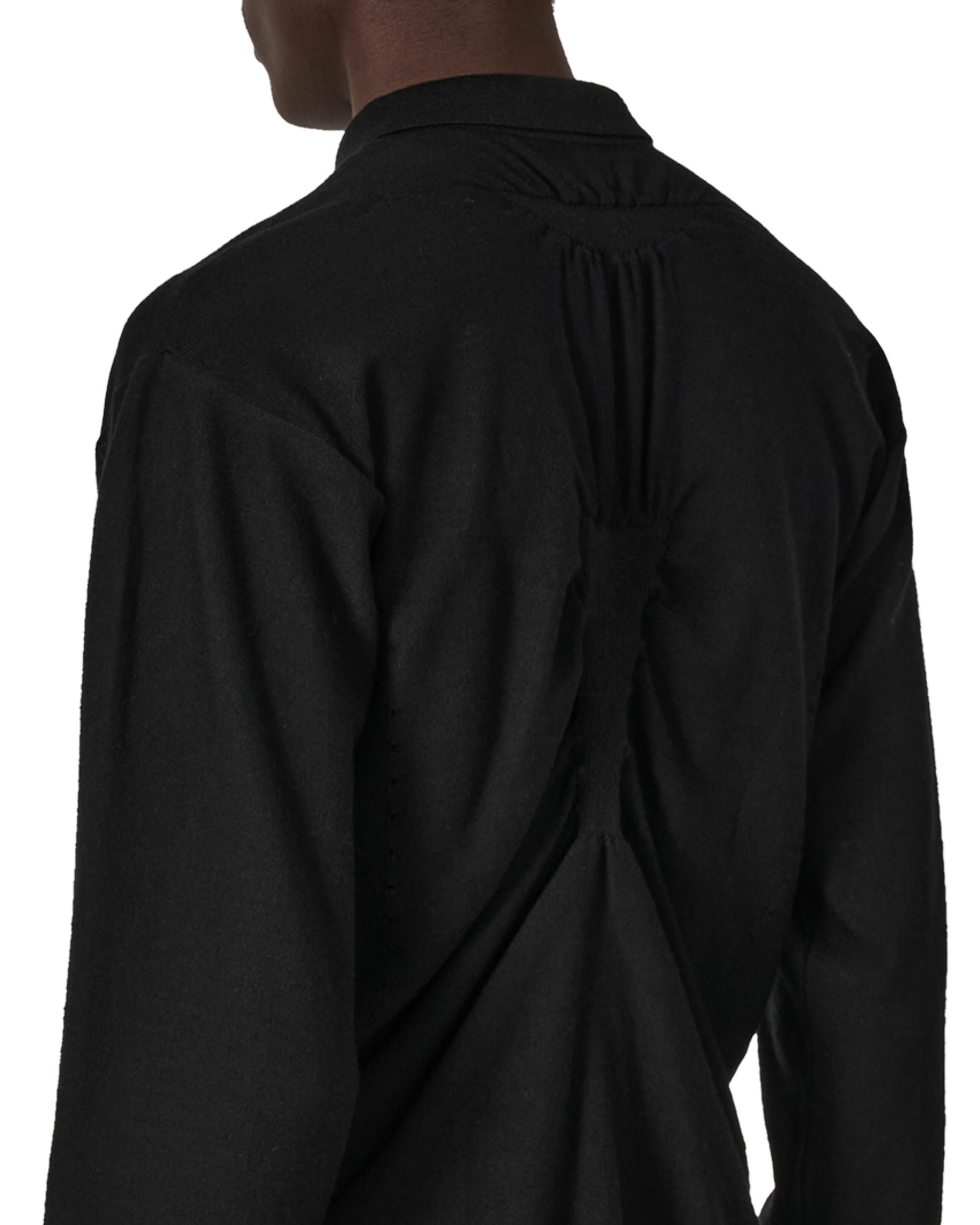 ROA Pinched Wool Knit Polo J316890-S-Black 7