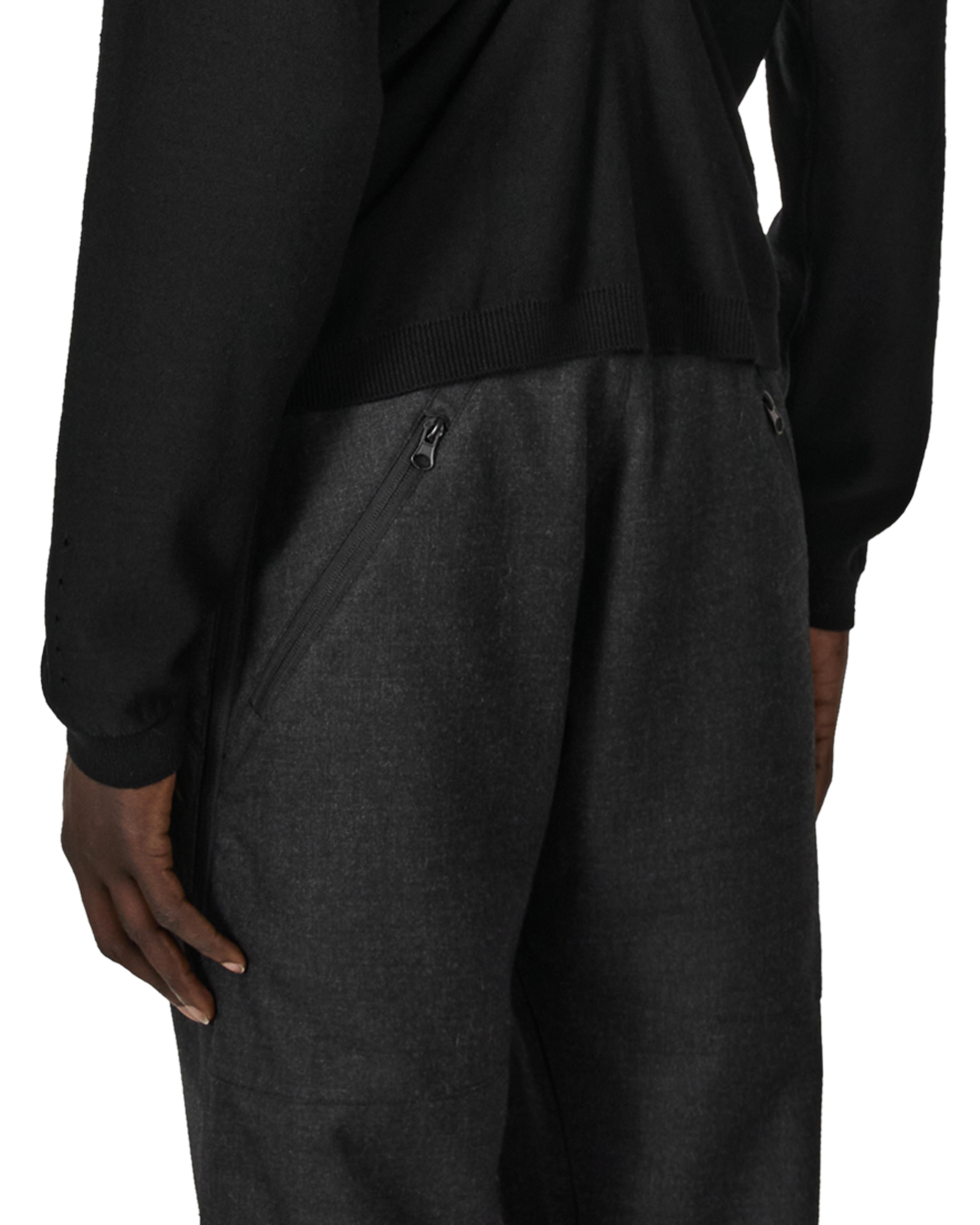ROA Pinched Wool Knit Polo J316890-S-Black 8