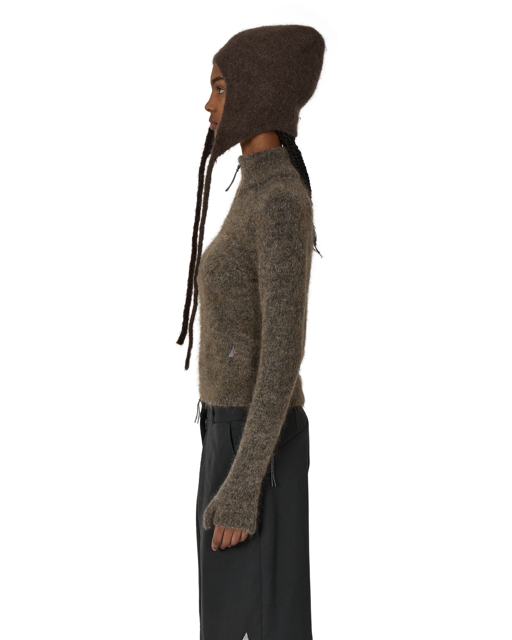ROA Tasna Mohair Zip Up Sweater J316891-XS-Grey 2