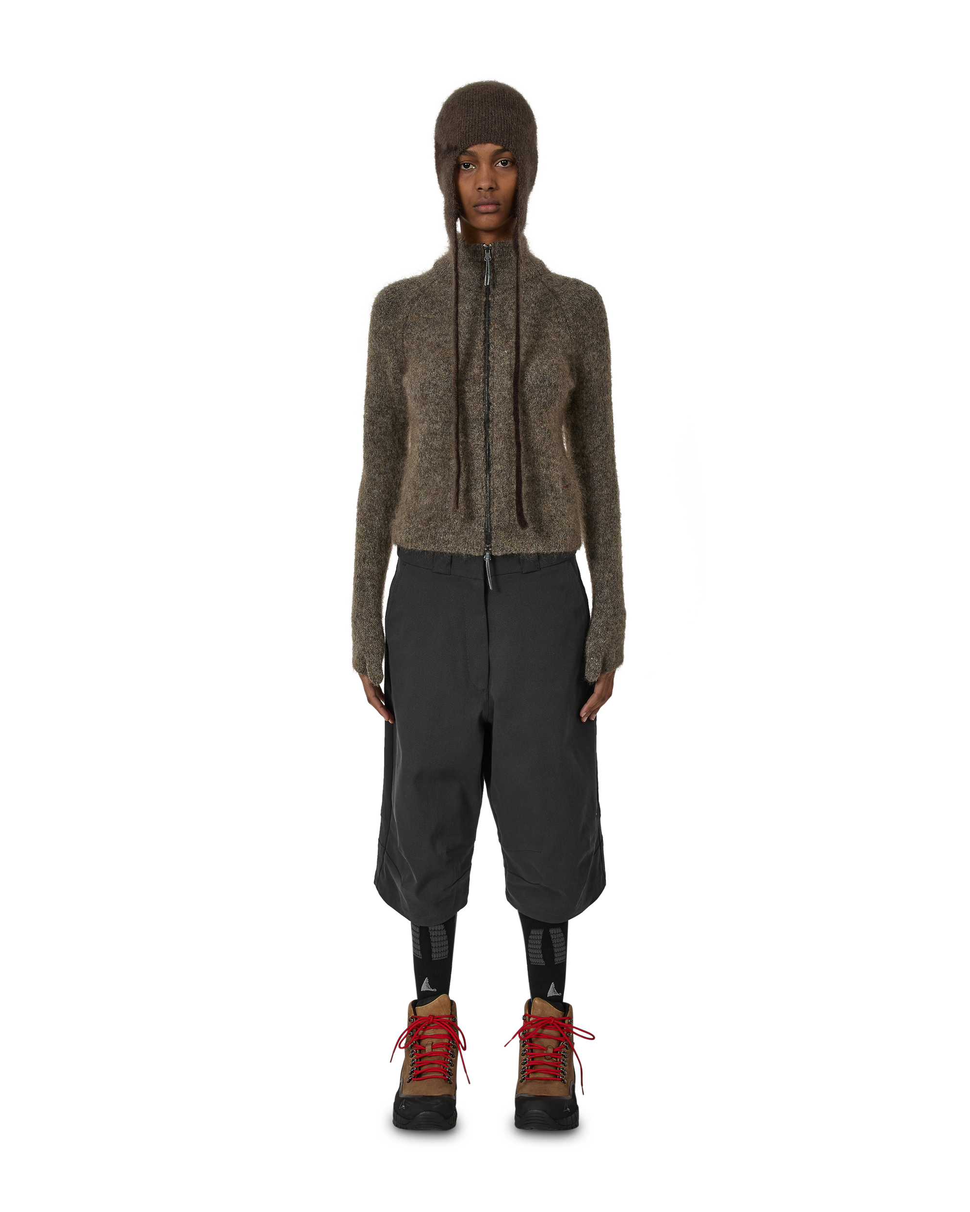 ROA Tasna Mohair Zip Up Sweater J316891-XS-Grey 4