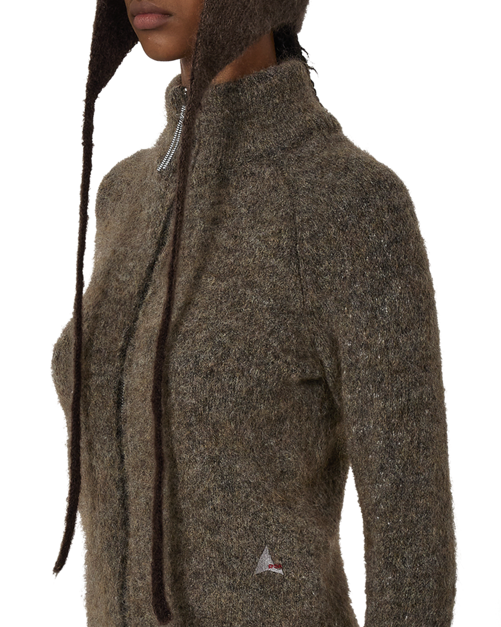 ROA Tasna Mohair Zip Up Sweater J316891-XS-Grey 5