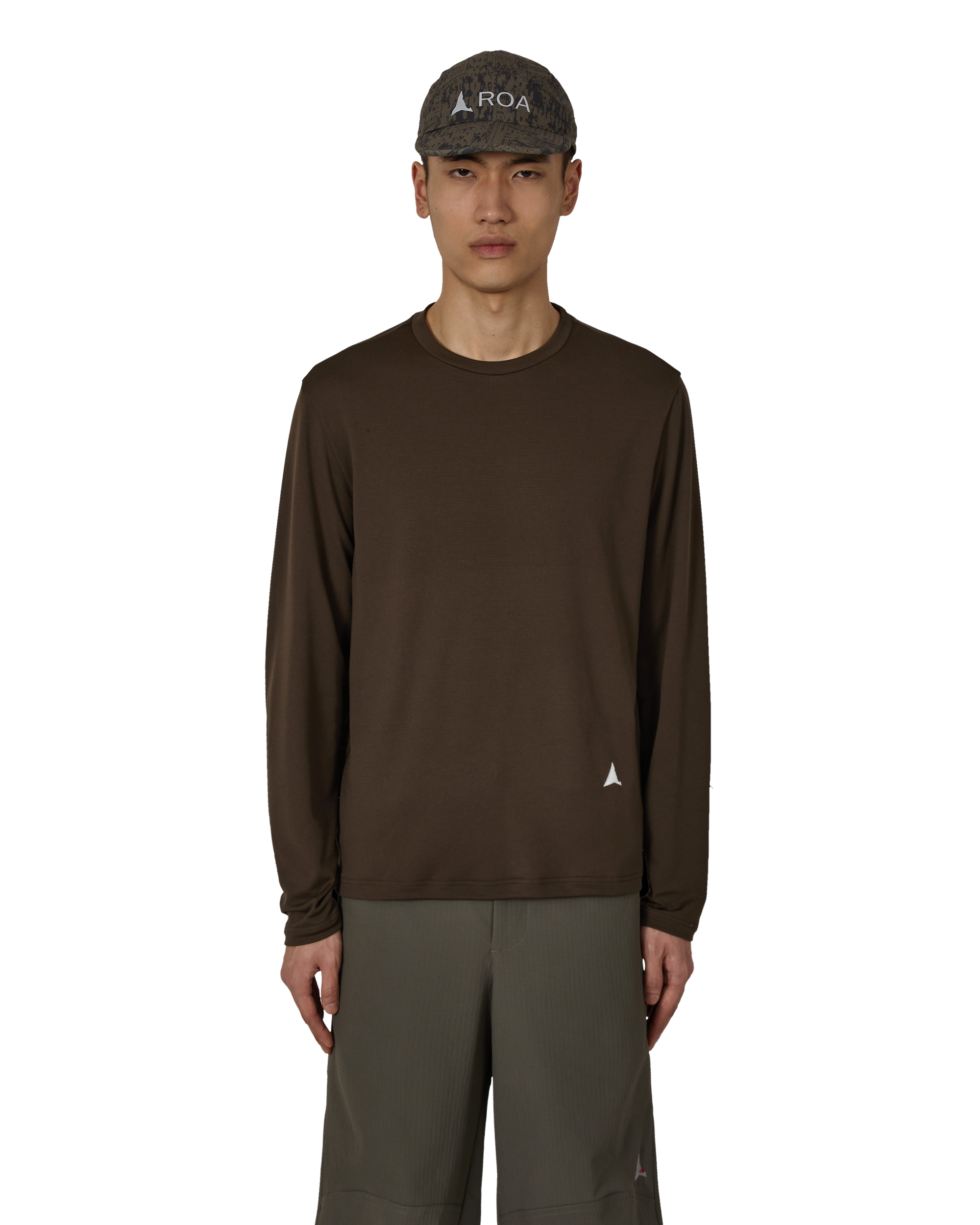 ROA Fireflies Base Layer Fast Dry Long Sleeve J316897-S-Brown front