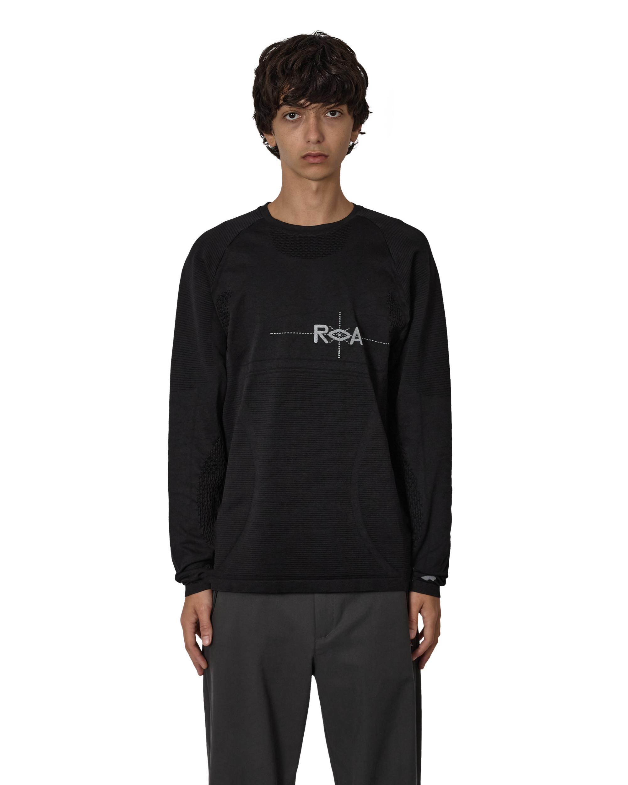 ROA Aune Seamless Knit Long Sleeve J316918-S-Black front