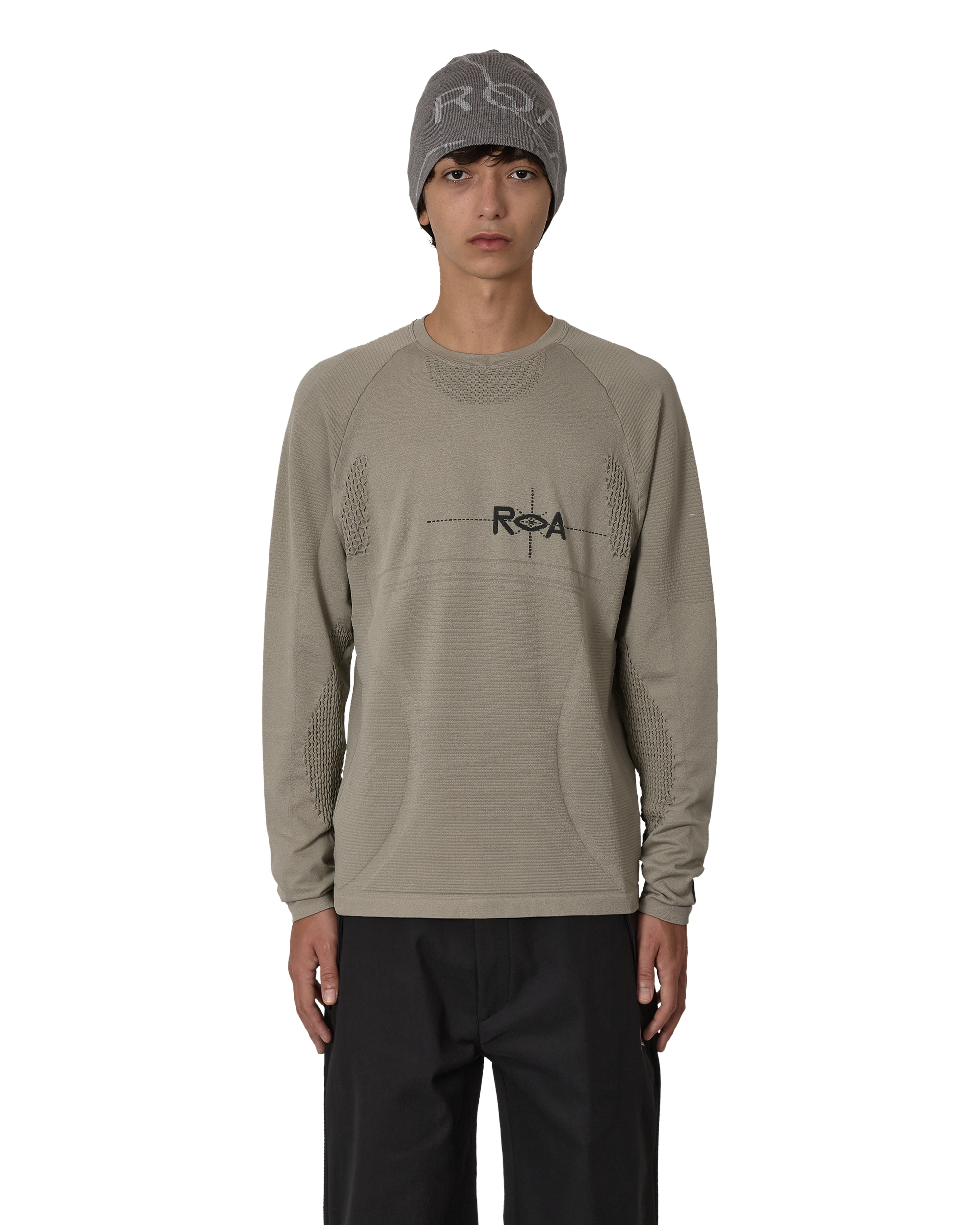 ROA Aune Seamless Knit Long Sleeve J316919-M-Green front