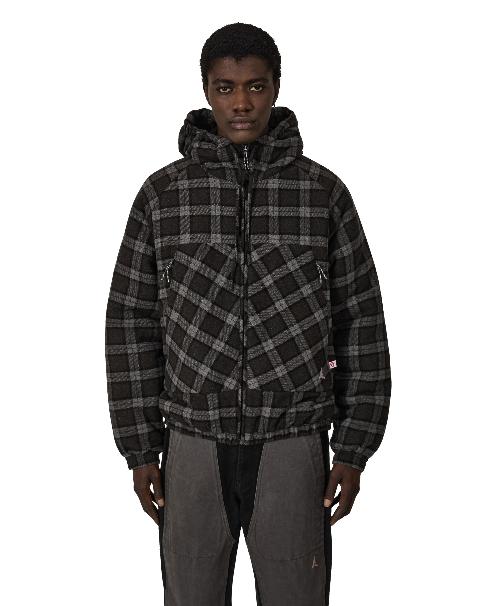 ROA Logger Wool Primaloft Checked Jacket J317060-S-Grey front