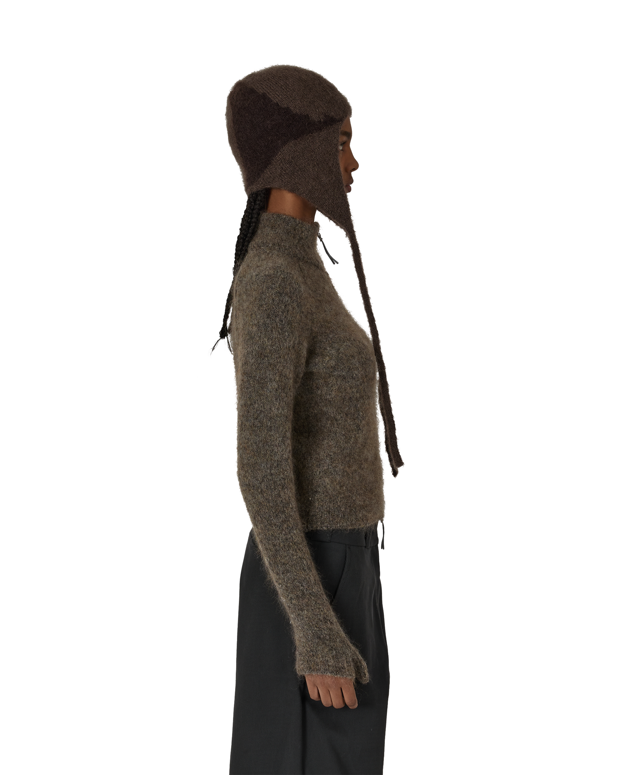 ROA Bonnet Mohair Beanie J318191-ONE SIZE-Brown 14