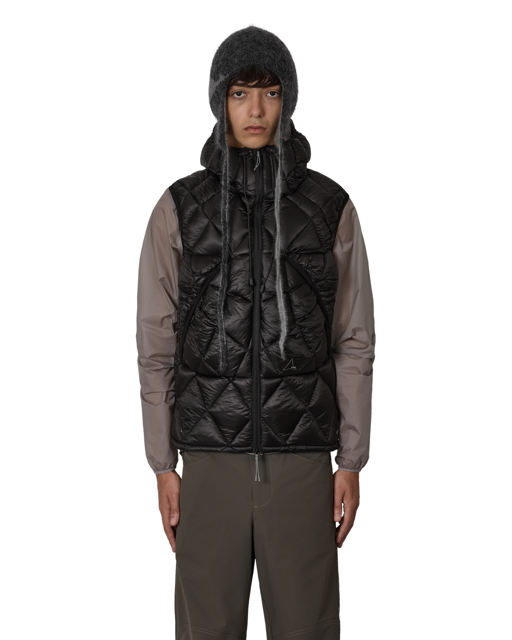 ROA Nuna 800 Fill Power Hooded Down Vest J318317-S-Black front