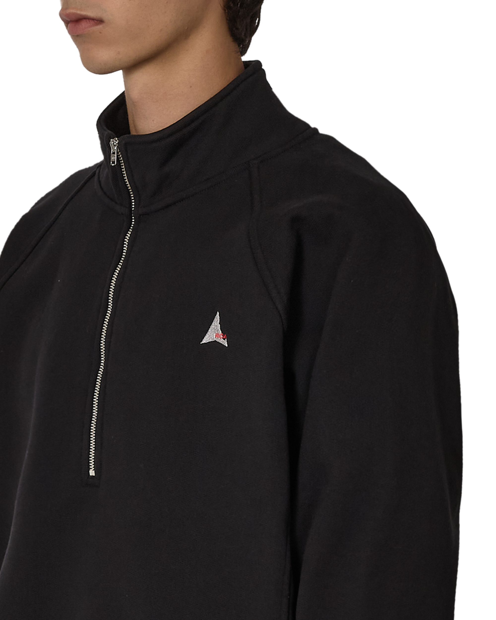 ROA Logo 490gsm Heavy Half Zip J318539-S-Black 5