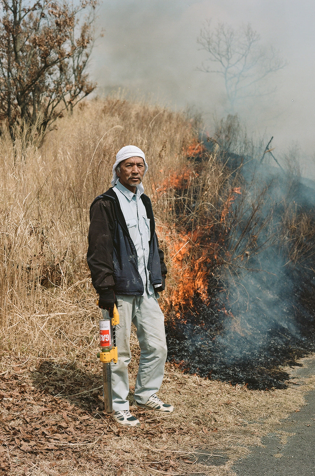 Noyaki Seasonal burning  on the Mt. Aso Noyaki Seasonal burning  on the Mt. Aso