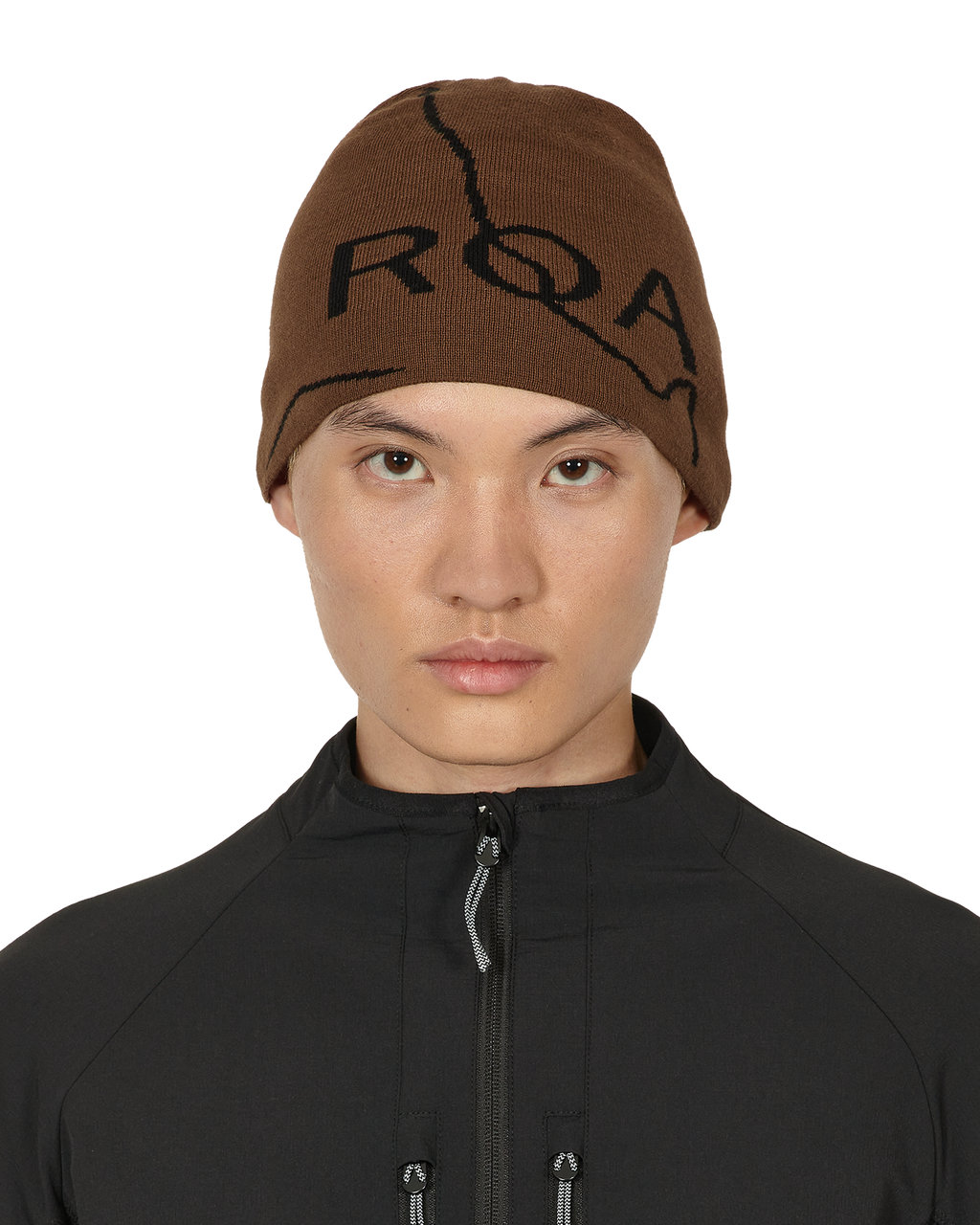 ROA HIKING 24SS LOGO BEANIE BLACK ロア ロゴビーニー ニット帽