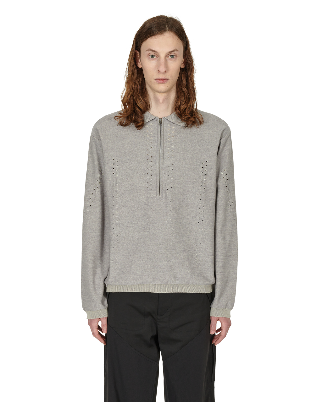 ROA Merino Polo J277289-M-Grey front