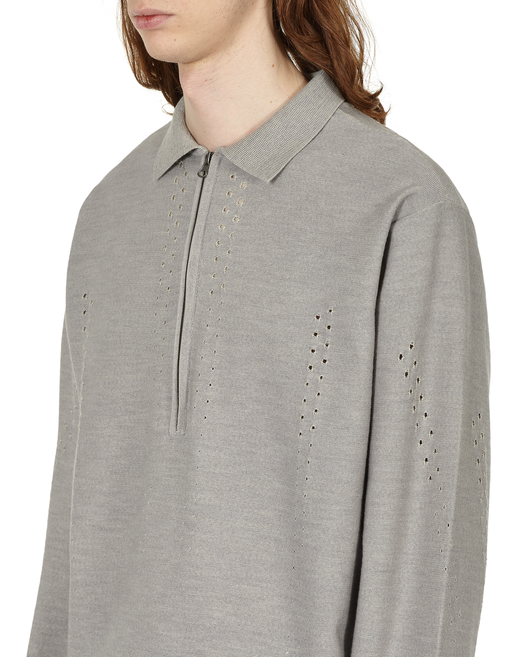 ROA Merino Polo J277289-M-Grey front