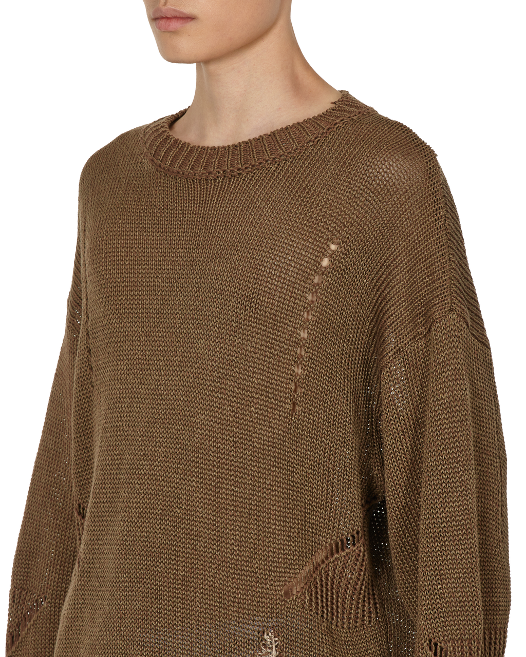 ROA Hemp Crewneck J279964-S-Brown front