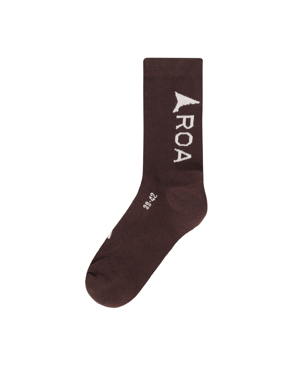 ROA Logo Socks J294385-43-46-Brown front