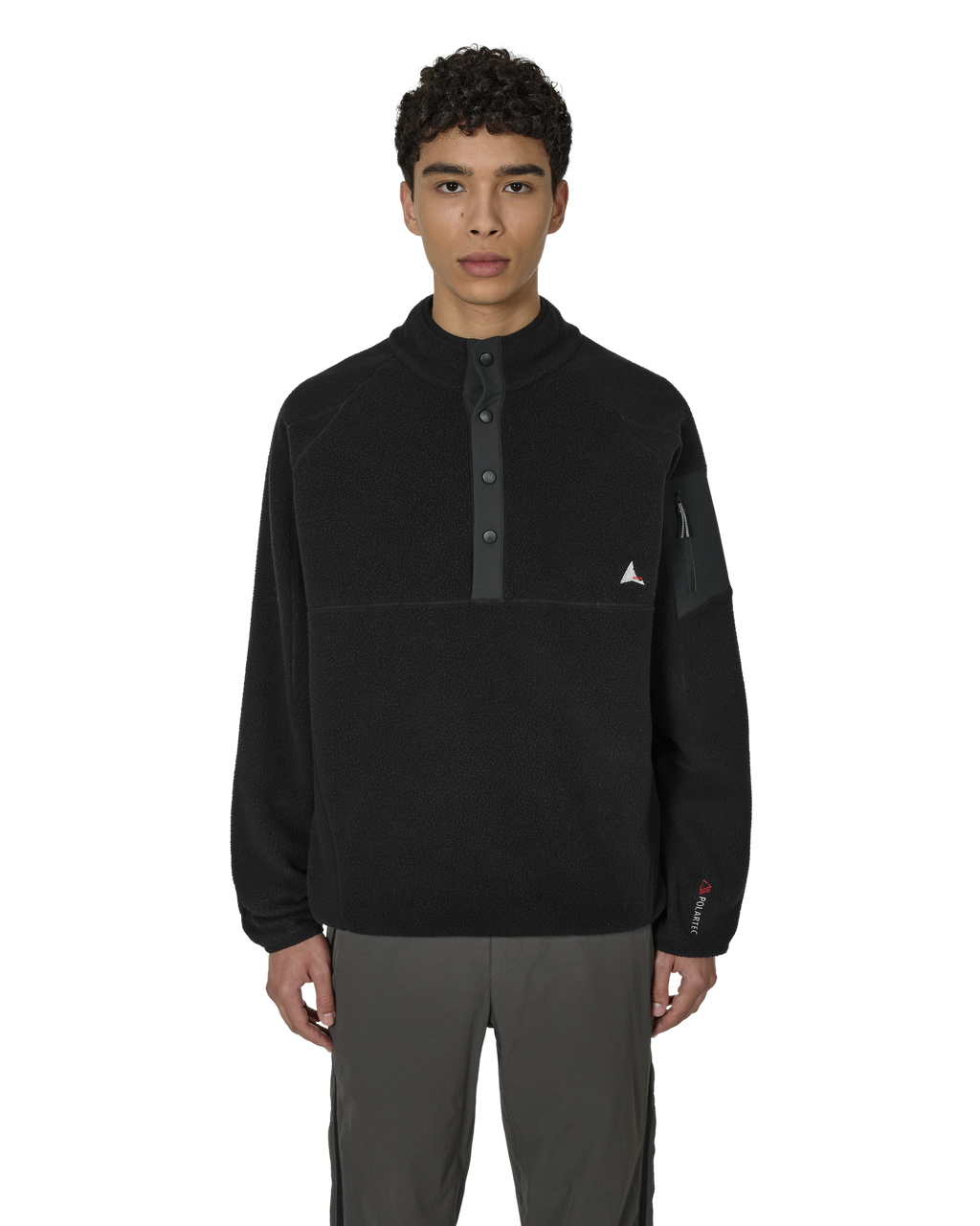 ROA Polartec Fleece Button Up J302046-M-Black front
