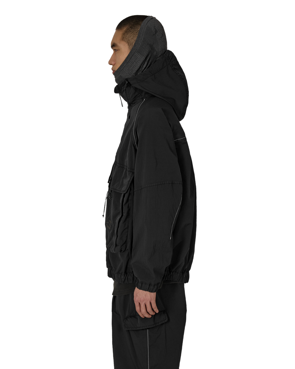 ROA ROA X And Wander Nylon Hooded Jacket J318330-S-Black front