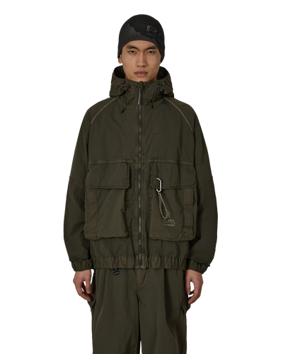 ROA ROA X And Wander Nylon Hooded Jacket J318331-S-Green front